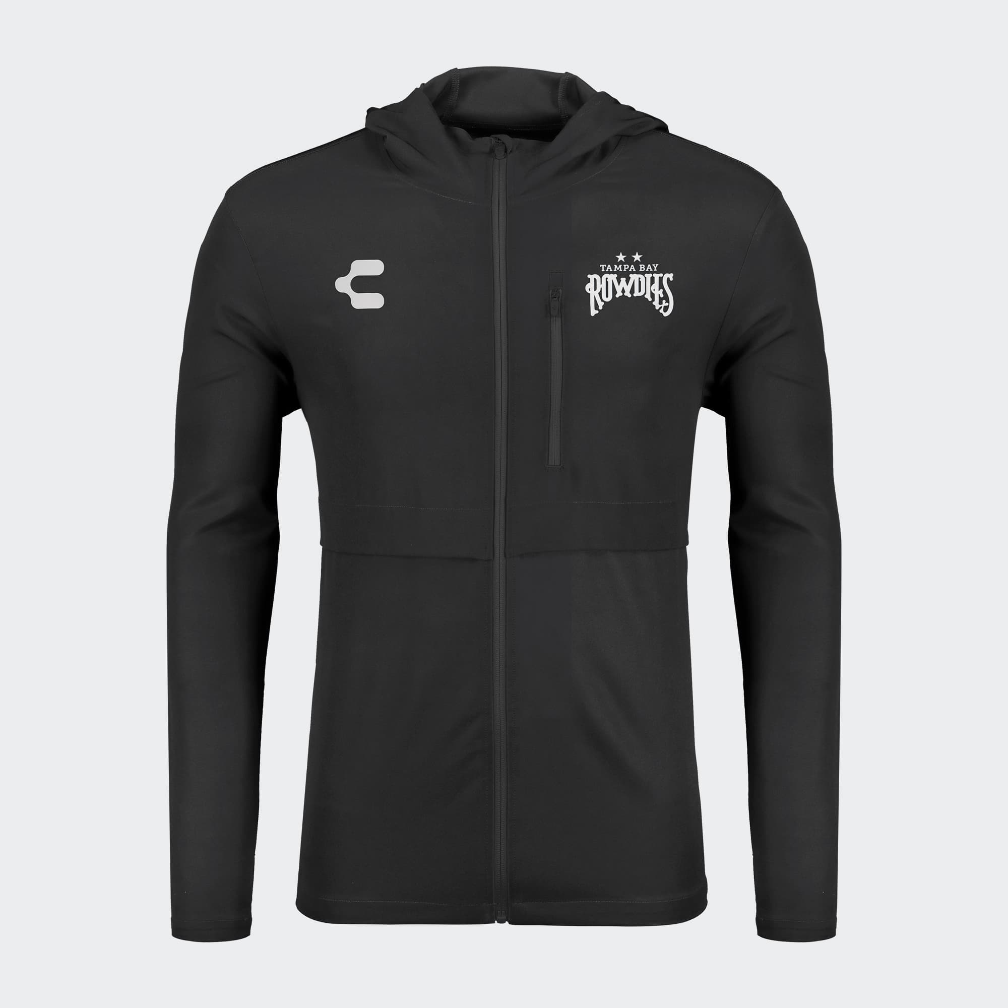 Black Tampa Bay Rowdies Windbreaker for Men Charly Sport Soccer Gear