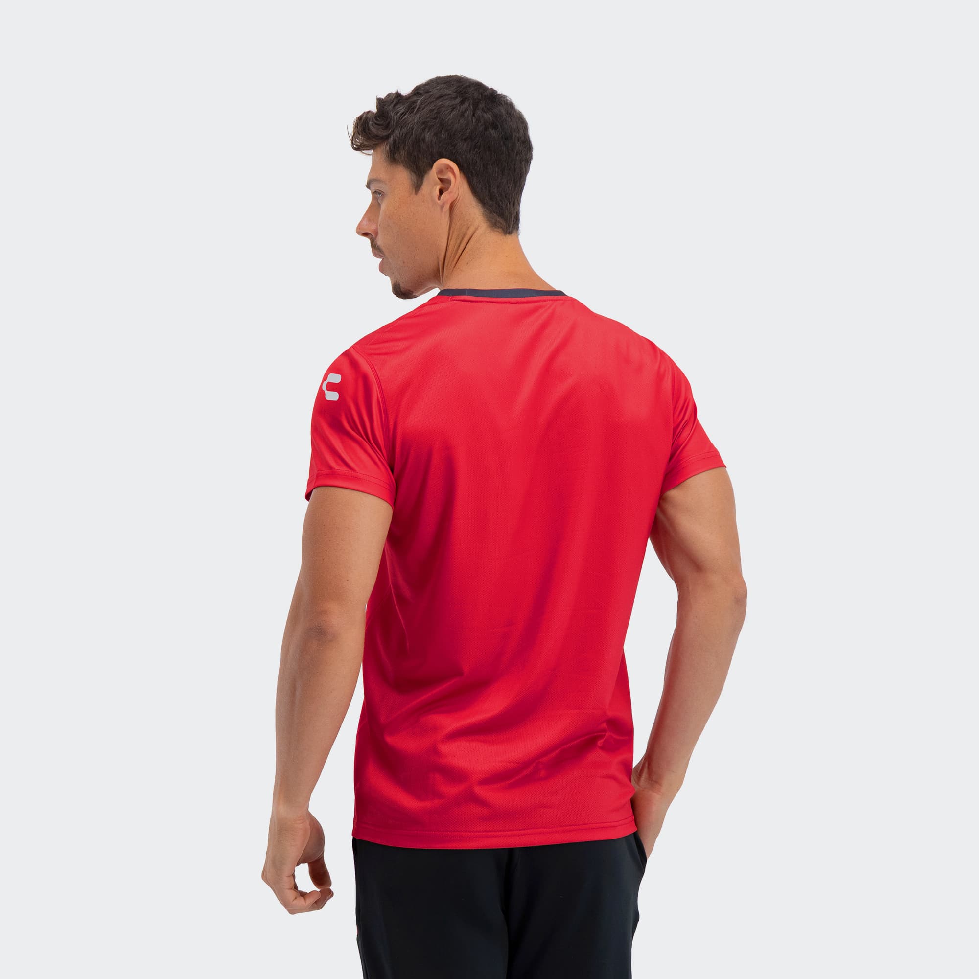 Red Black San Antonio T-Shirt for Men Charly Sport Soccer Gear