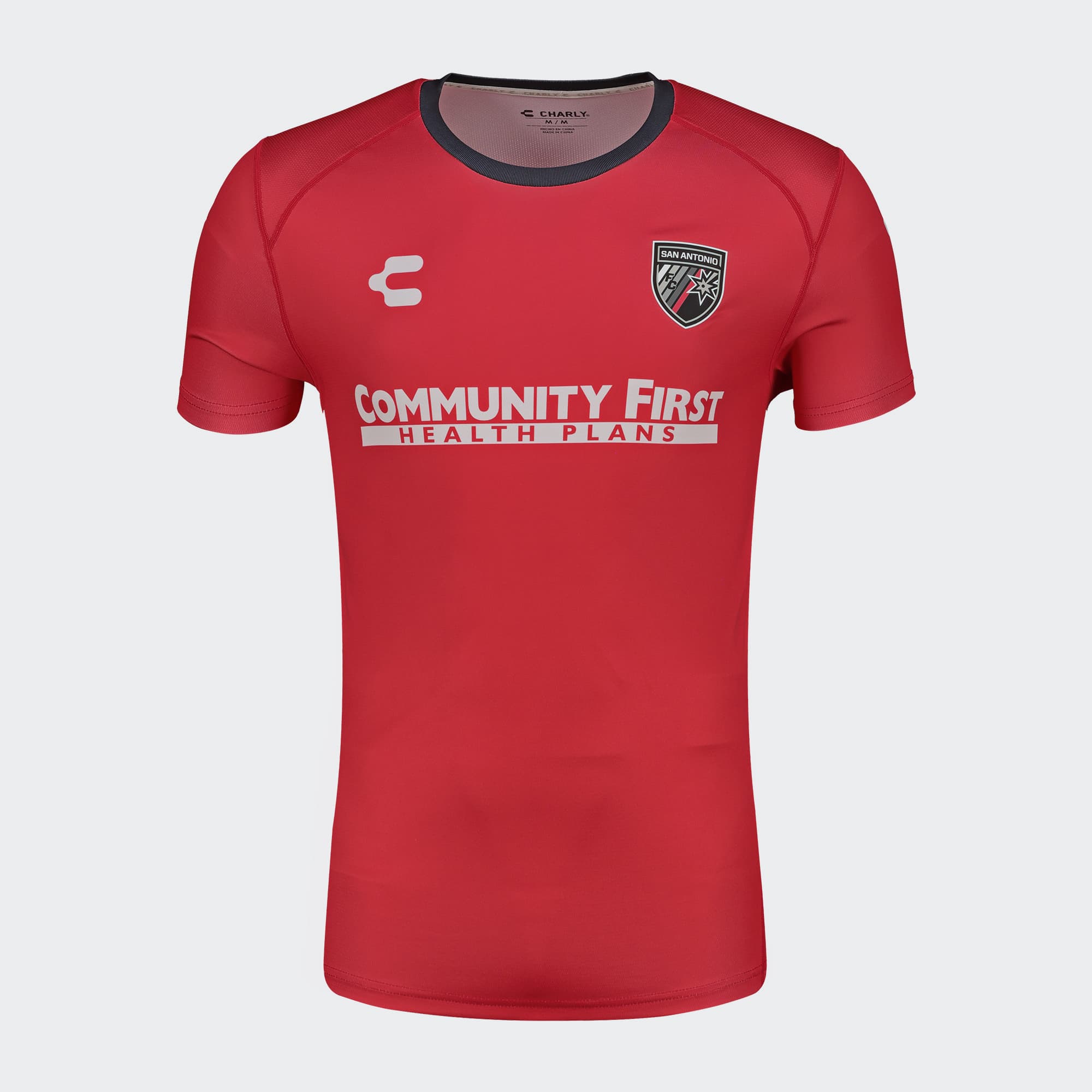 Red Black San Antonio T-Shirt for Men Charly Sport Soccer Gear