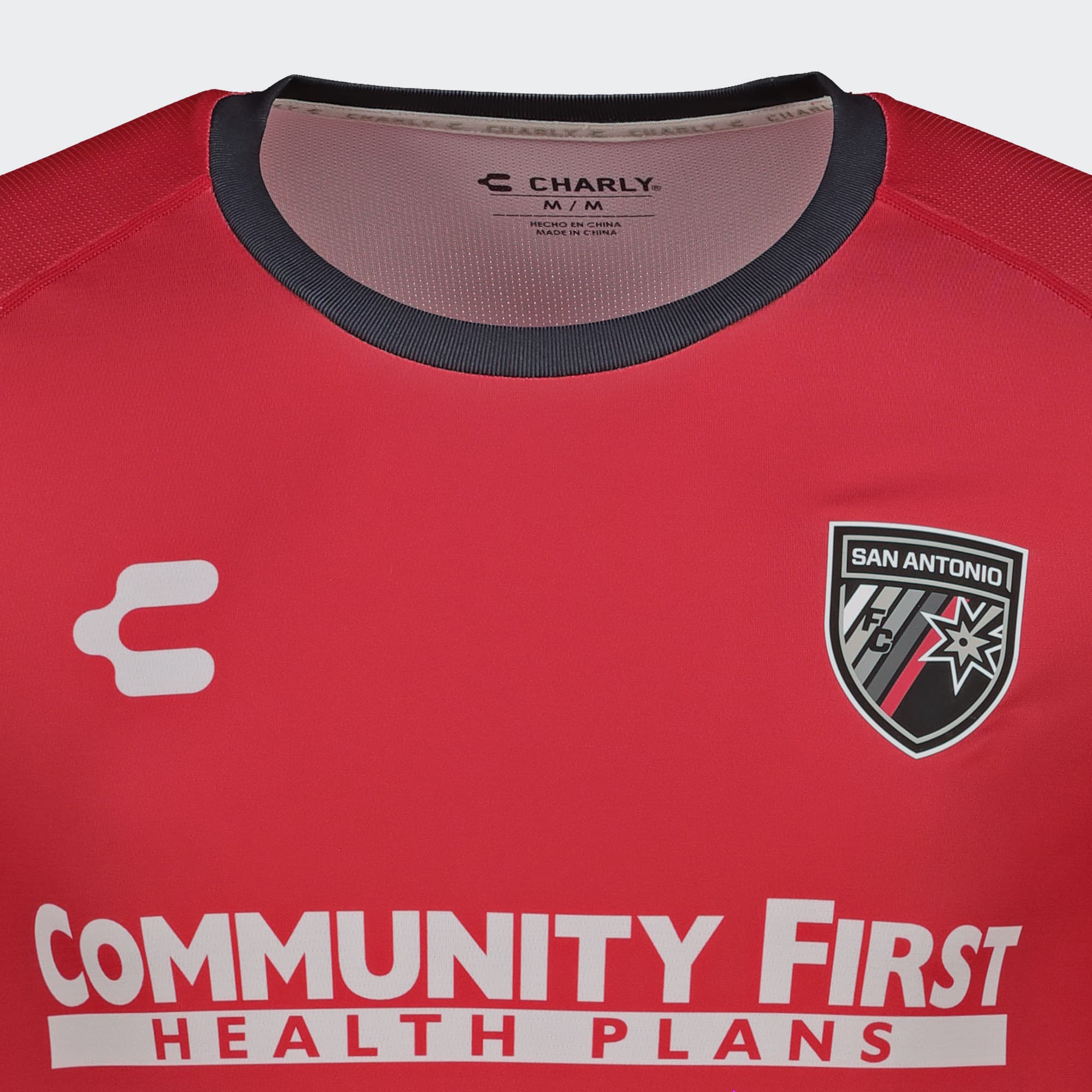 Red Black San Antonio T-Shirt for Men Charly Sport Soccer Gear