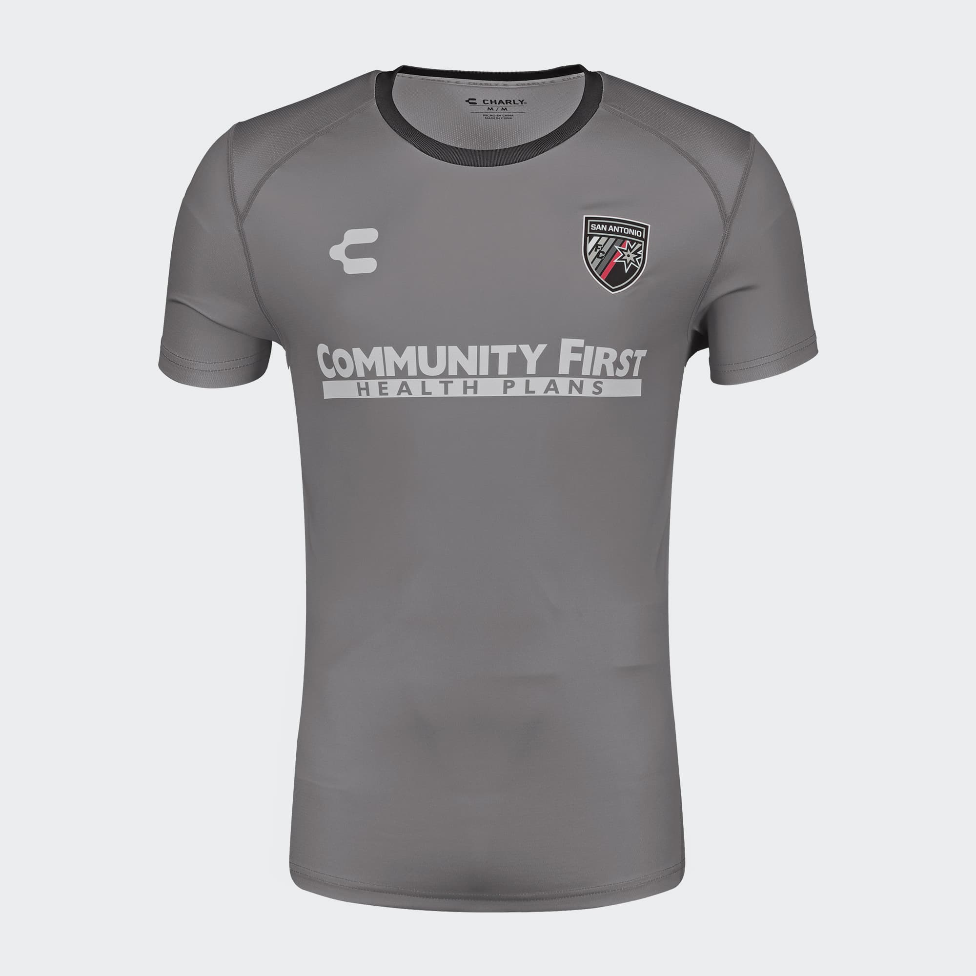 Gray Black San Antonio T-Shirt for Men Charly Sport Soccer Gear