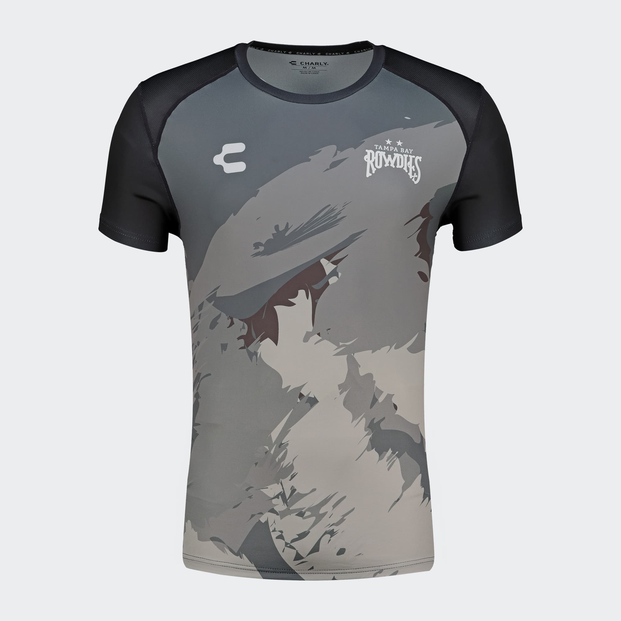Black Dark Gray Tampa Bay Rowdies T-Shirt for Men Charly Sport Soccer Gear