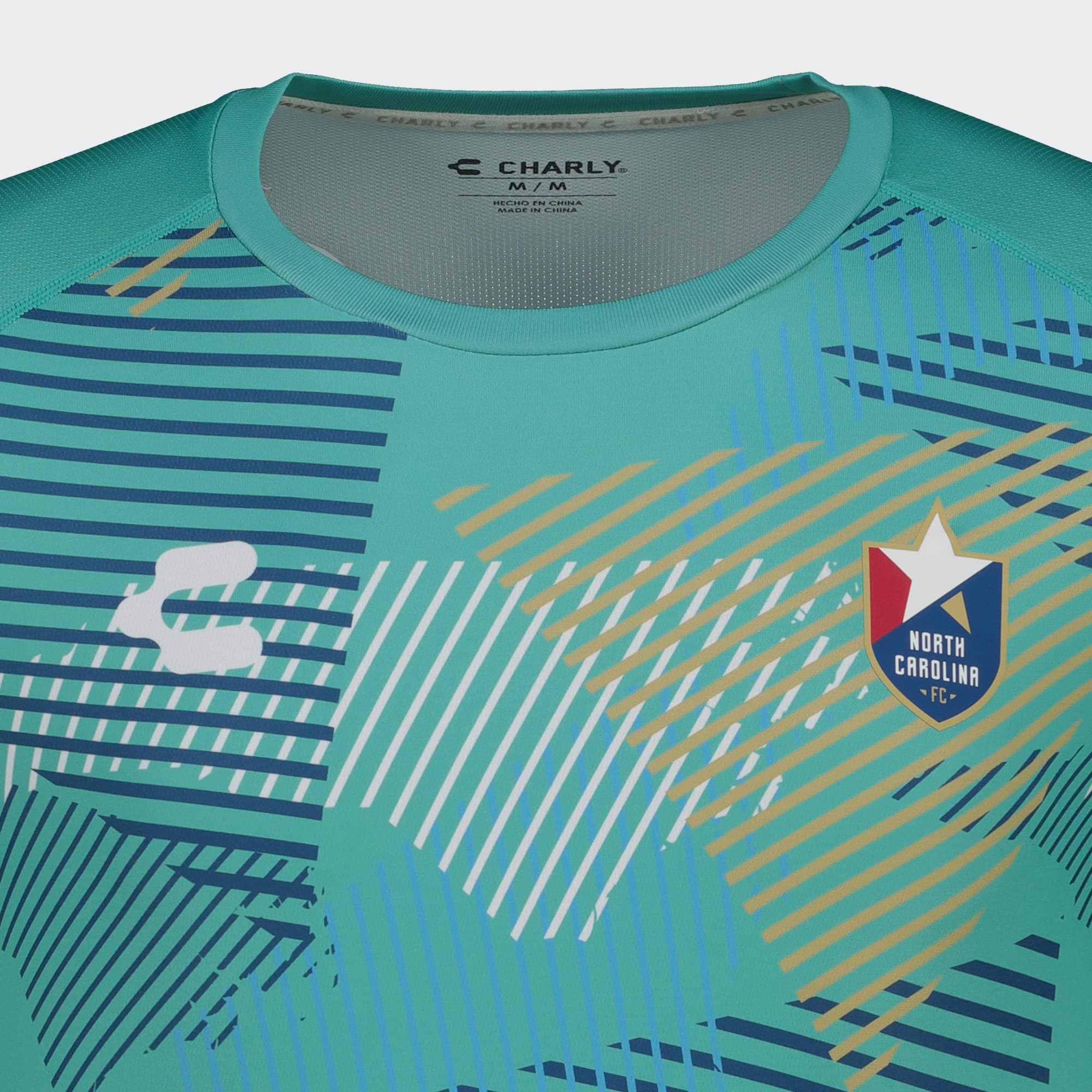 Turquoise North Carolina FC T-Shirt for Men Charly Sport Soccer Gear