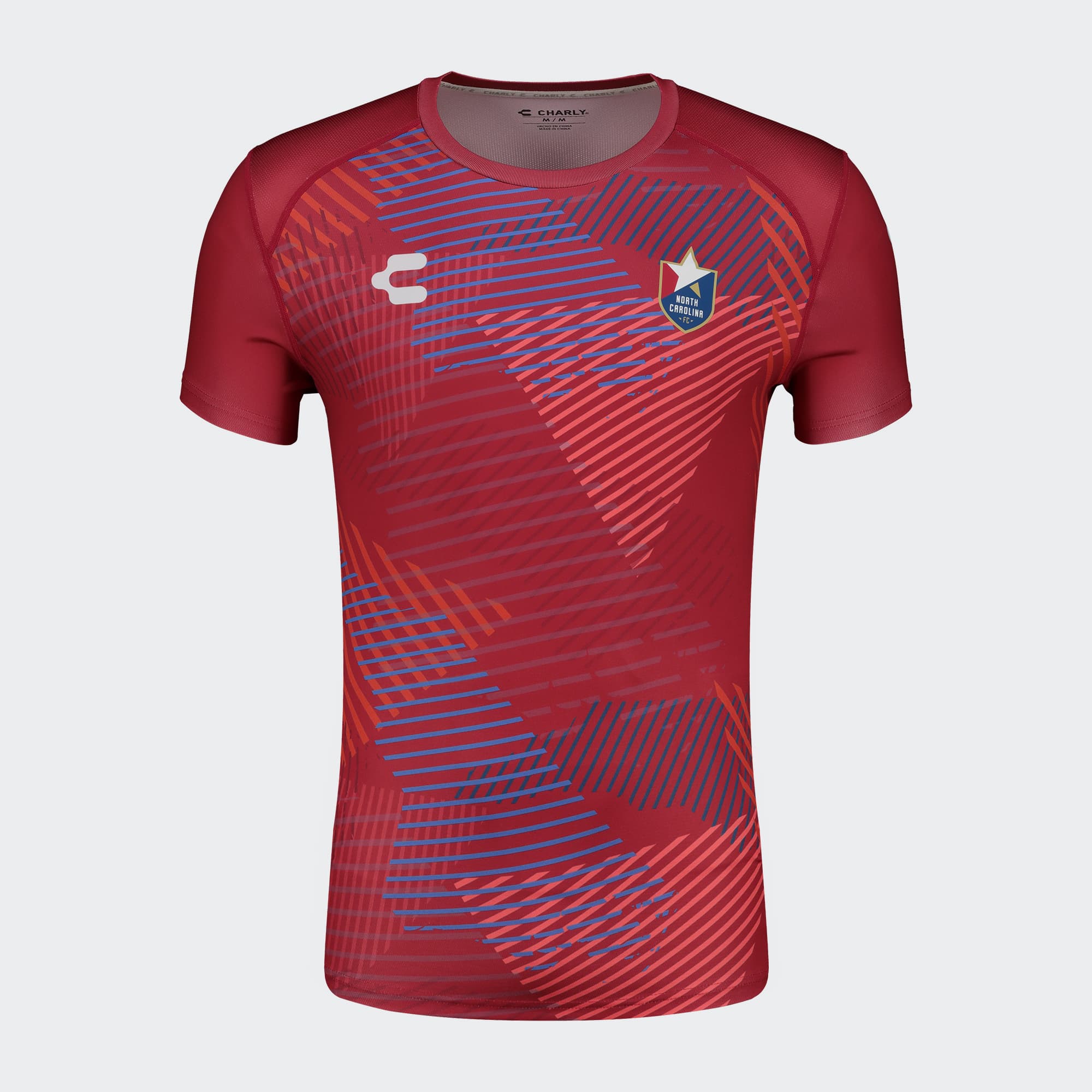 Red North Carolina FC T-Shirt for Men Charly Sport Soccer Gear