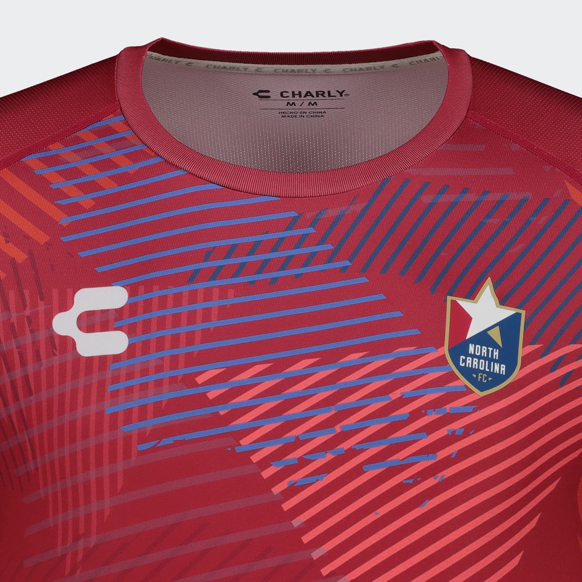 Red North Carolina FC T-Shirt for Men Charly Sport Soccer Gear