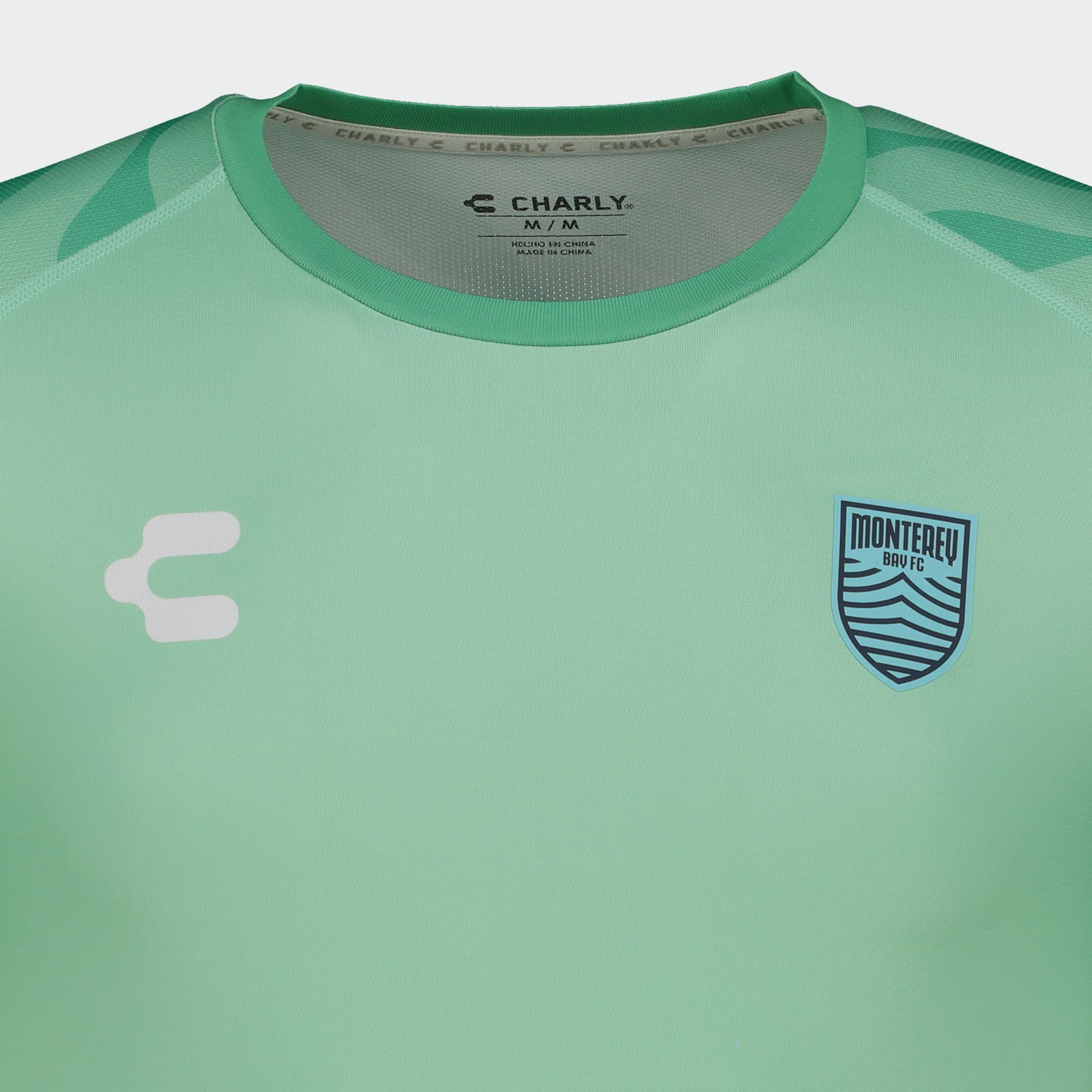 Light Green Monterey Bay FC T-Shirt for Men Charly Sport Soccer Gear