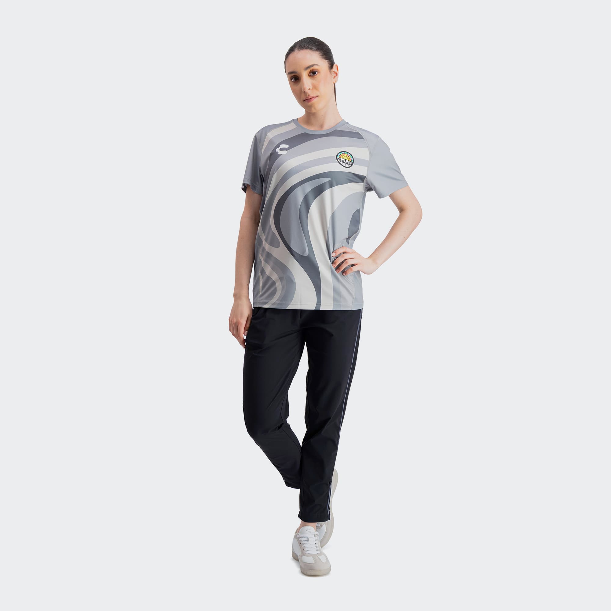 Gray Oakland Soul T-Shirt for Women Charly Sport Soccer Gear