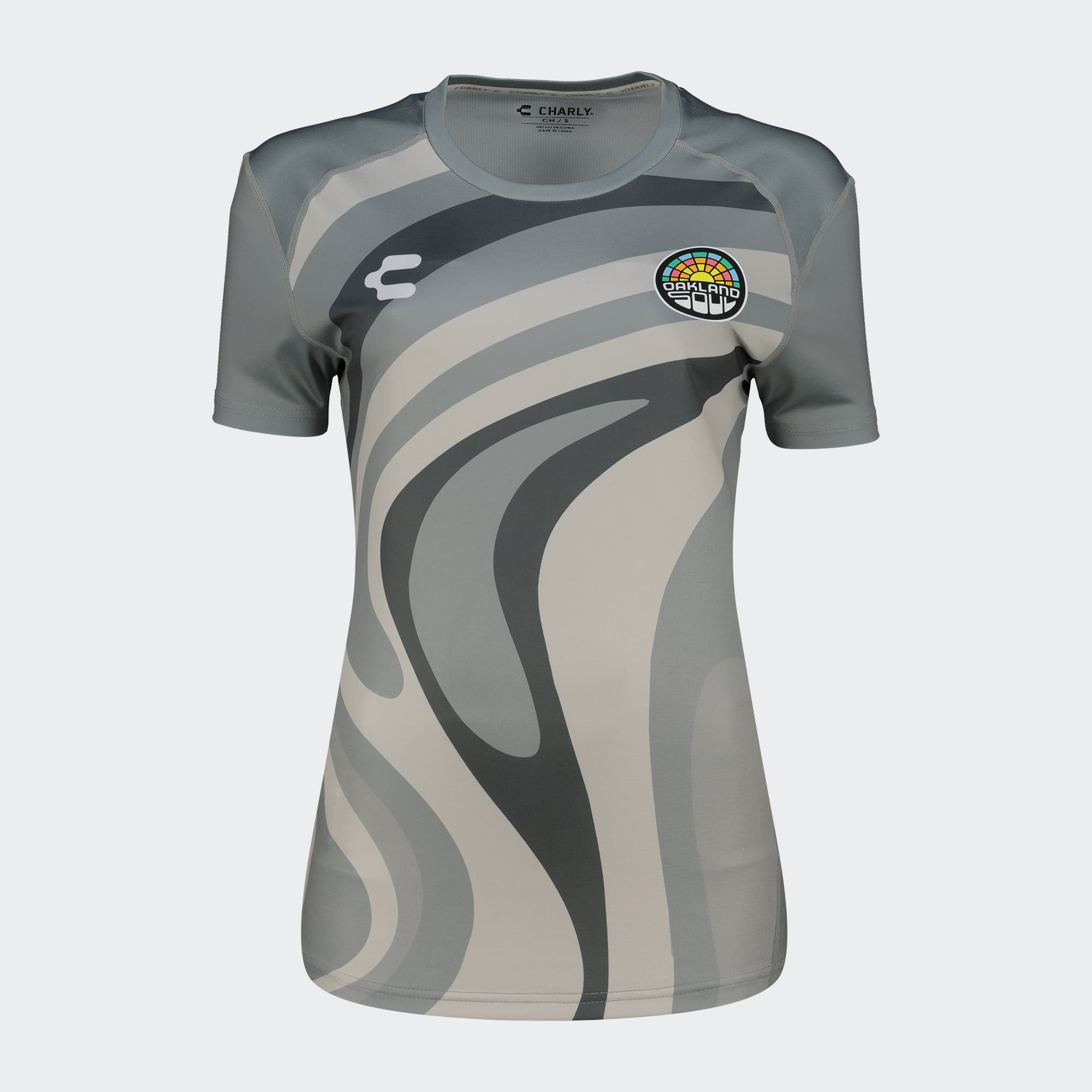 Gray Oakland Soul T-Shirt for Women Charly Sport Soccer Gear
