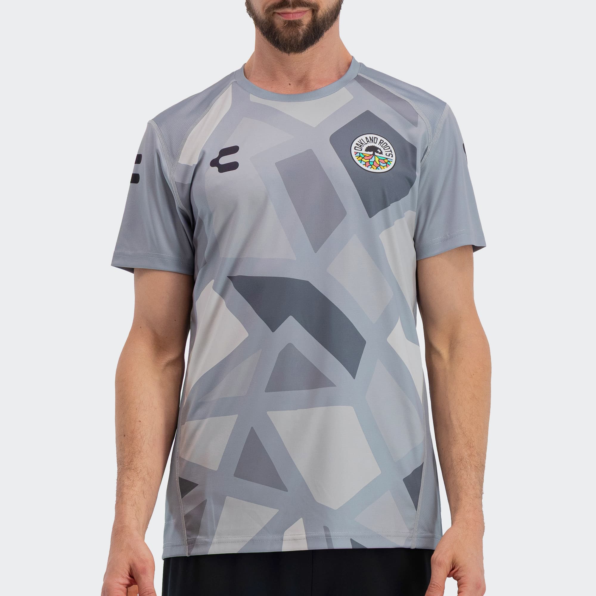Gray Oakland Roots T-Shirt for Men Charly Sport Soccer Gear