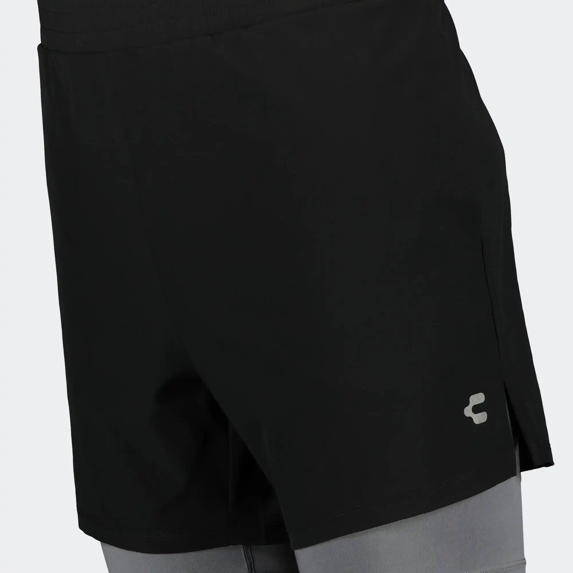 Black Grey Short with Inner for Men Charly Basics Training