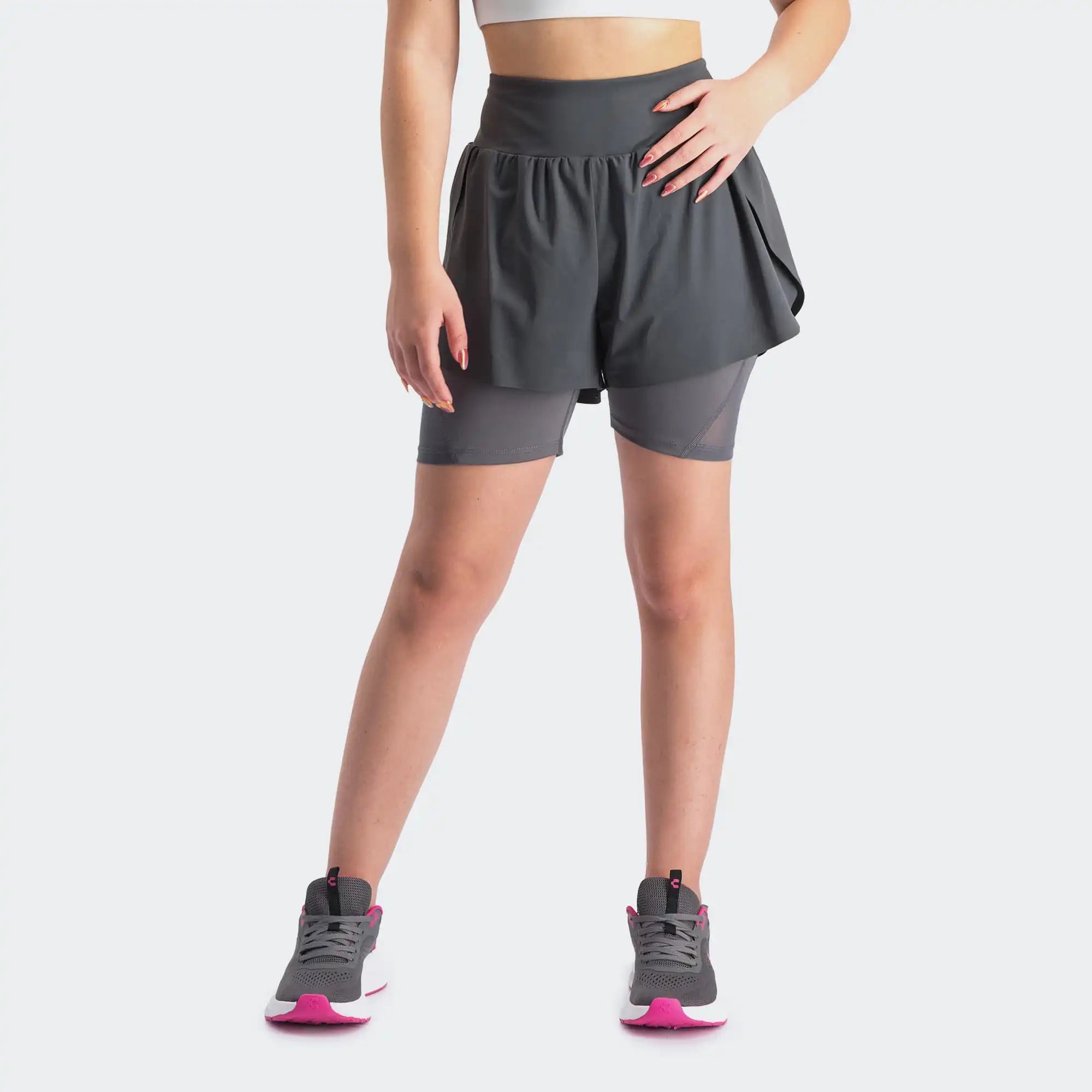 Oxford Grey PFX Training Short with Inner for Women Charly  Lifestyle