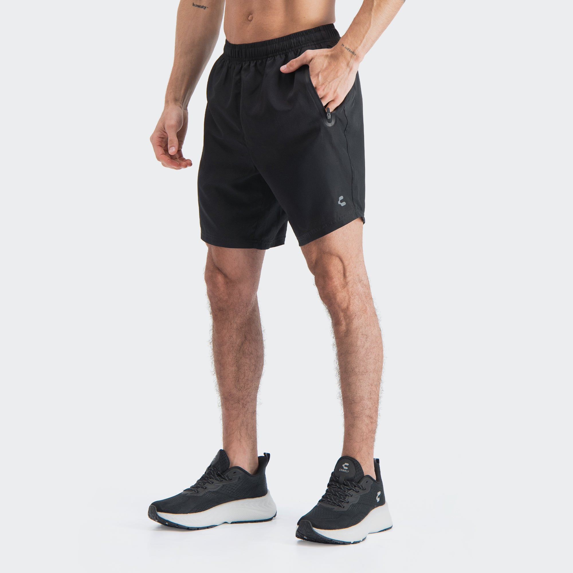 Black Training Lifestyle Short for Men Charly Essential