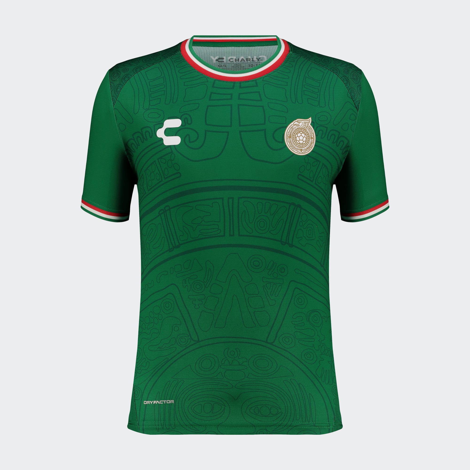 Green México Warm Up Third Kit 25-26 T-Shirt for Boy