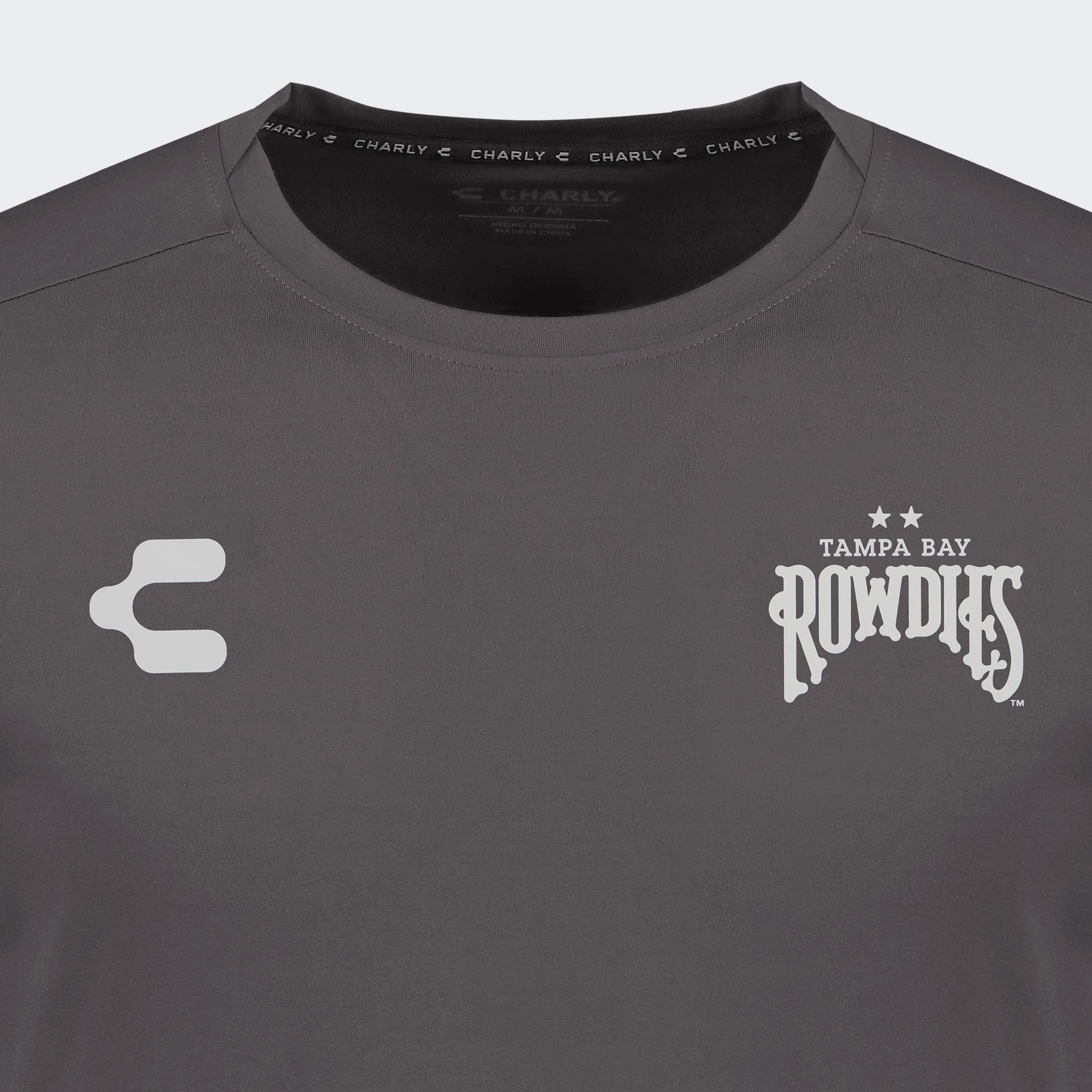 Gray Tampa Bay Rowdies T-Shirt for Men Charly Sport Soccer Gear