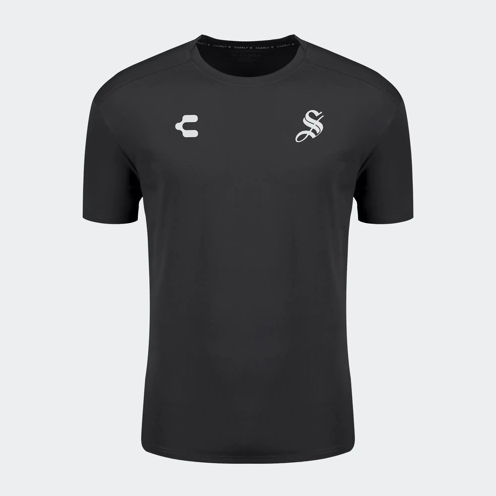 Black Santos 26-27 Soccer T-Shirt Charly Gear