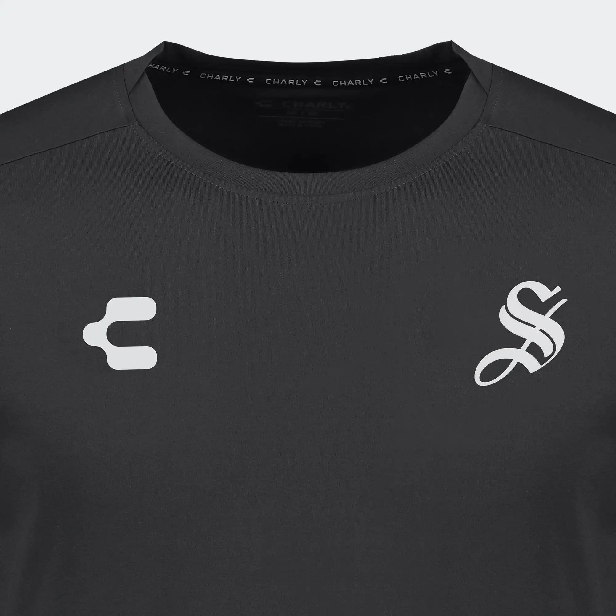 Black Santos 26-27 Soccer T-Shirt Charly Gear