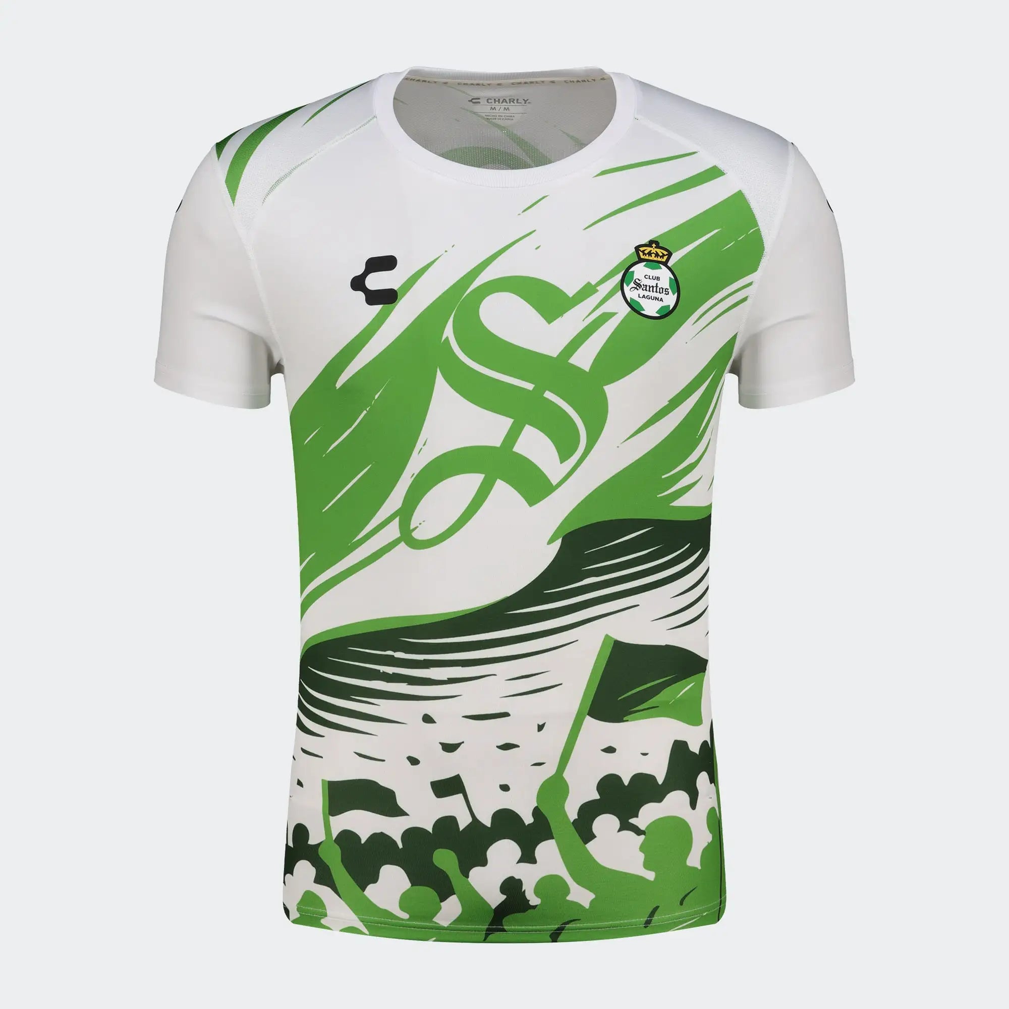White Santos 26-27 Soccer Training T-Shirt Charly