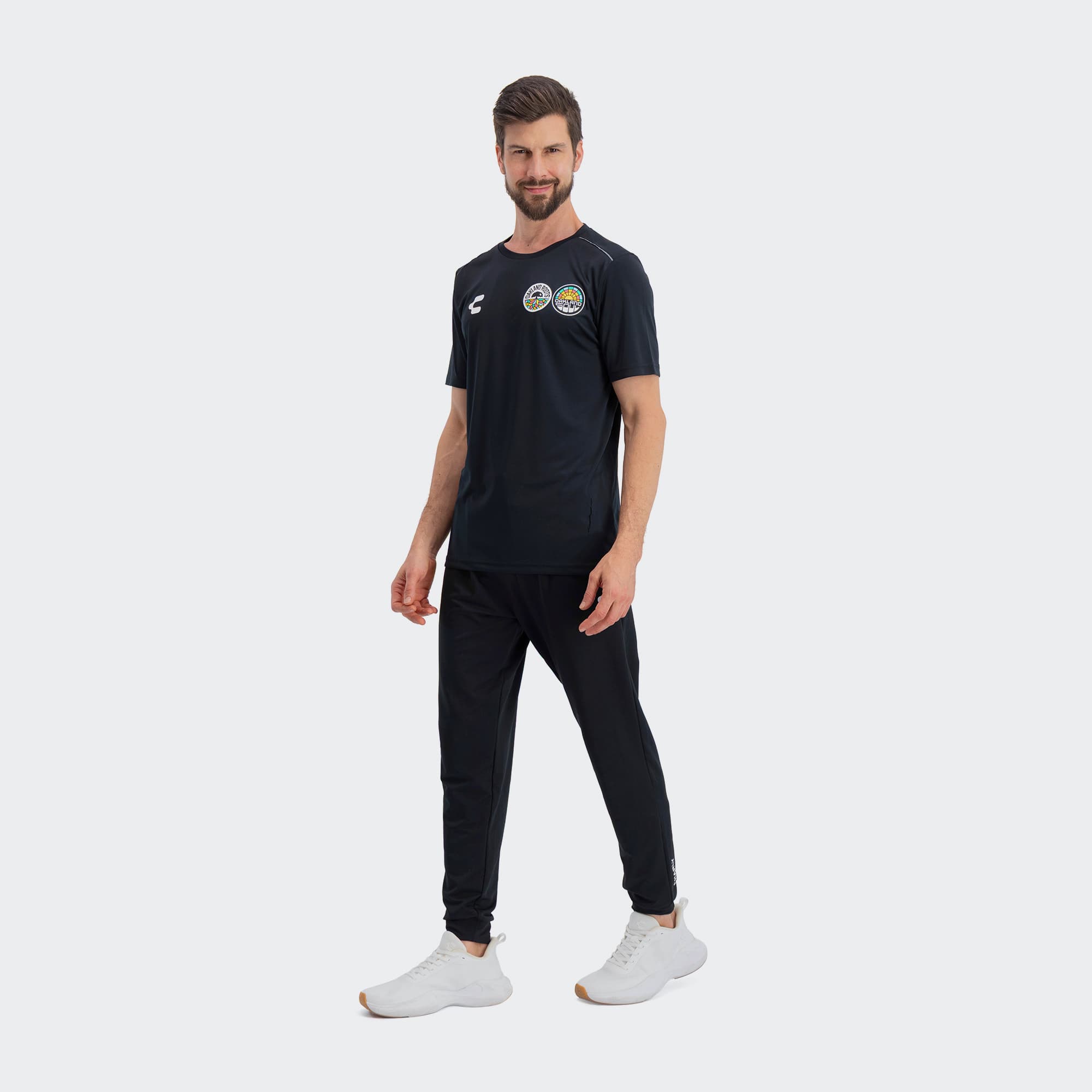Black Oakland Roots T-Shirt for Men Charly Sport Soccer Gear