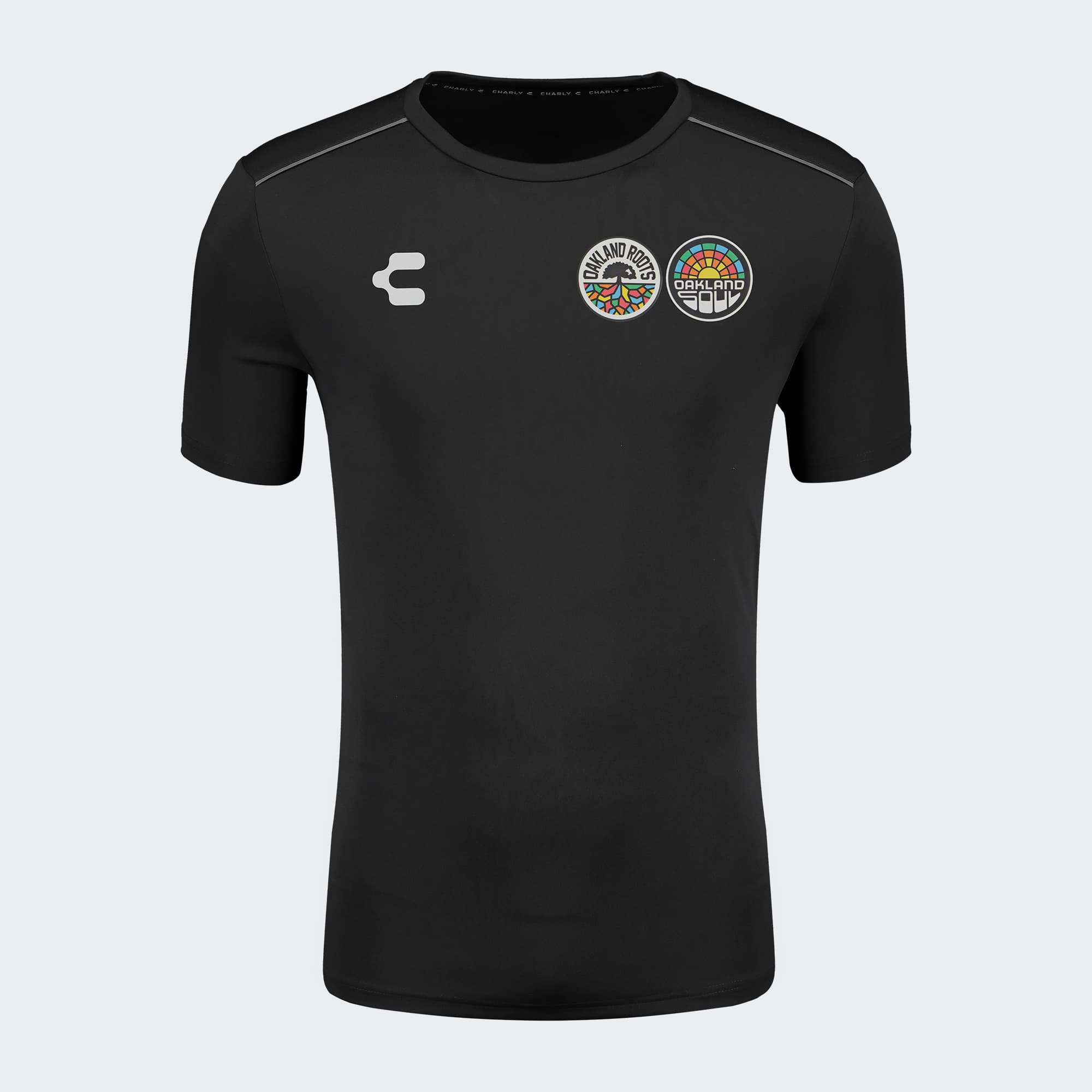 Black Oakland Roots T-Shirt for Men Charly Sport Soccer Gear