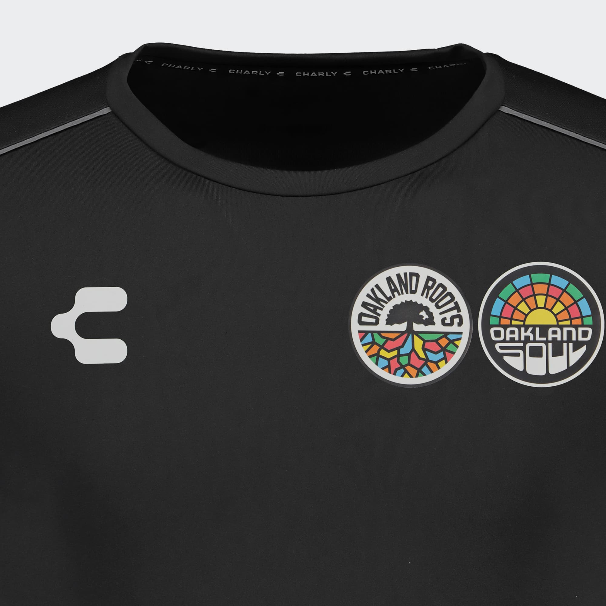 Black Oakland Roots T-Shirt for Men Charly Sport Soccer Gear