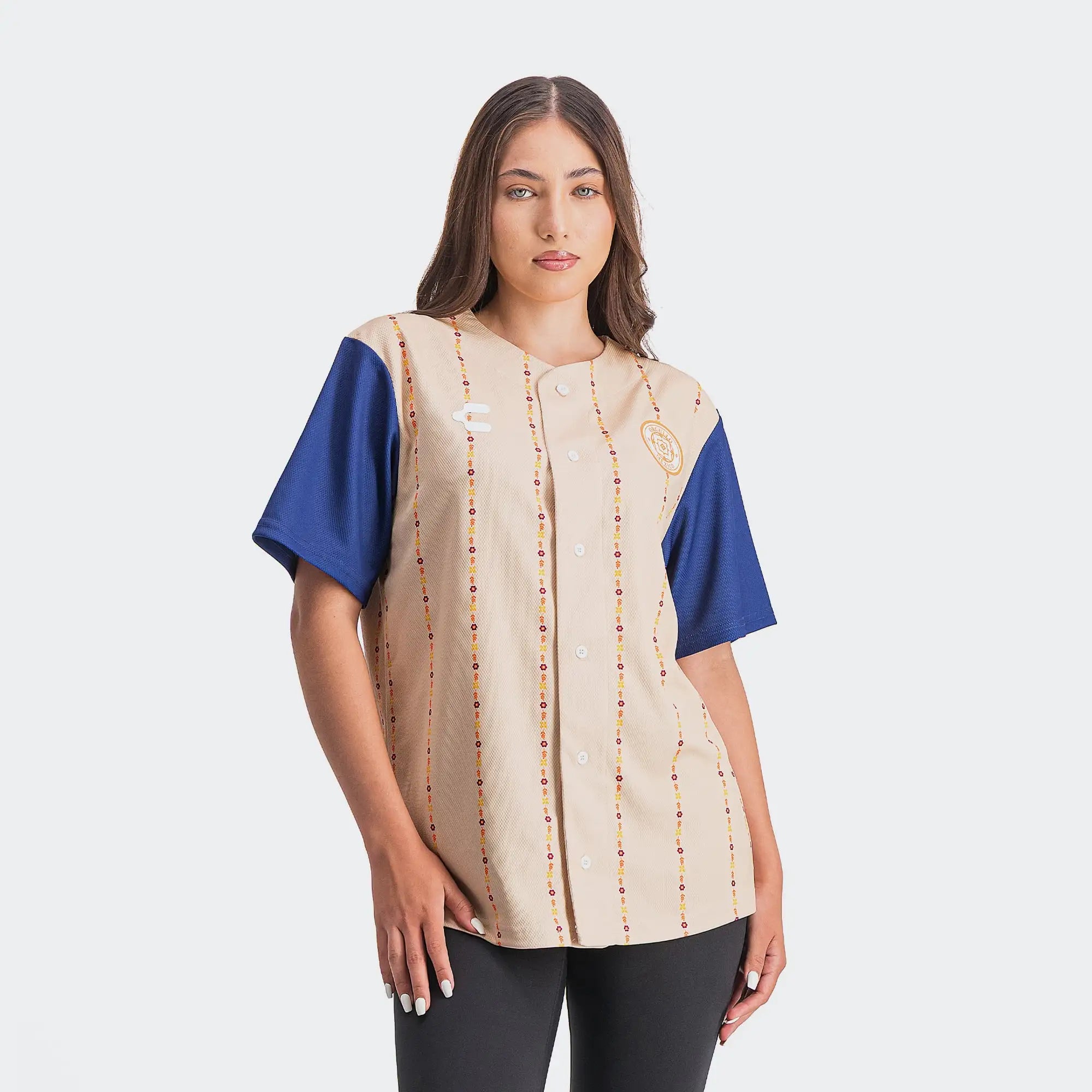 Beige Blue Mexico Heritage Special Edition Baseball Jersey 2026 Charly