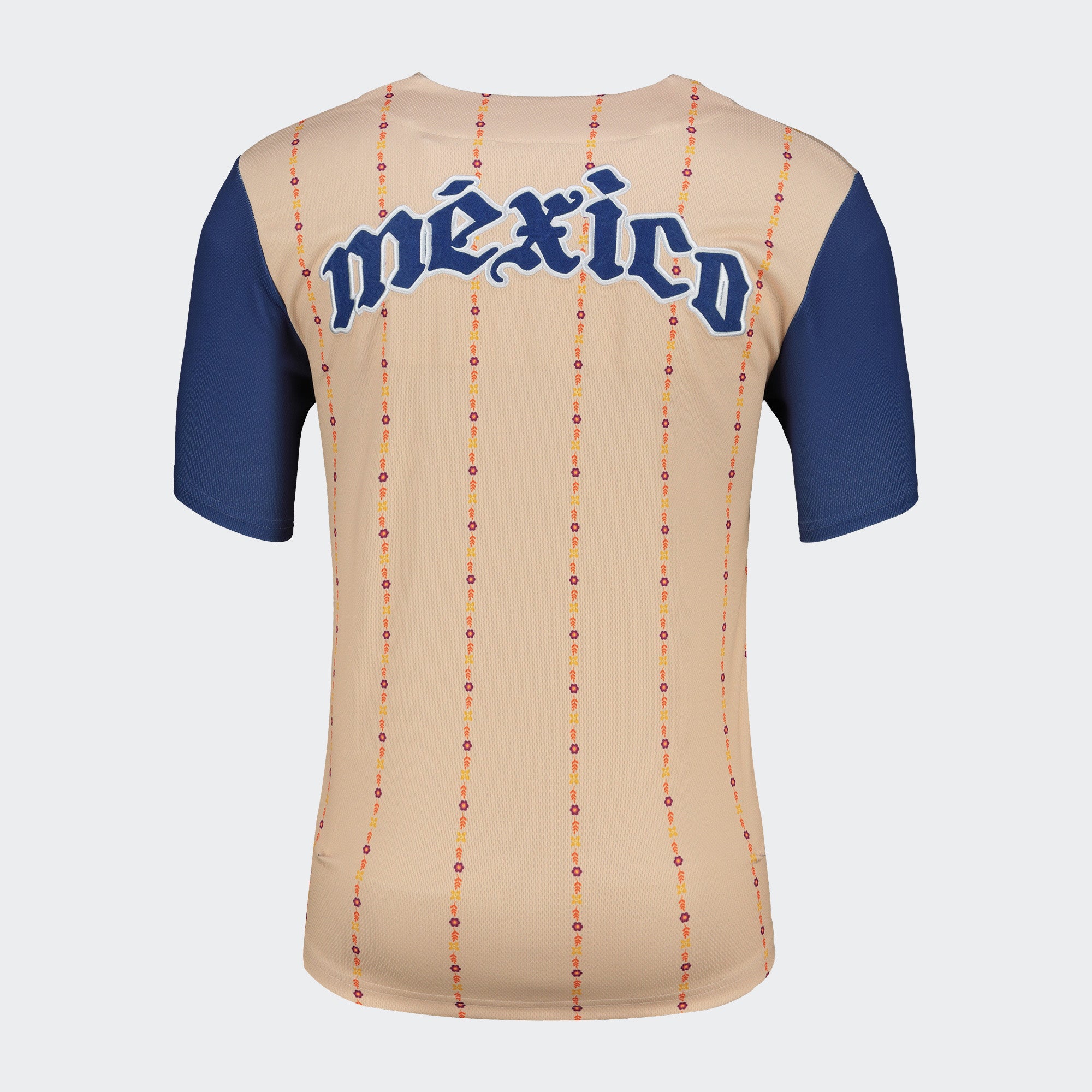 Beige Blue Mexico Heritage Special Edition Baseball Jersey 2026 Charly
