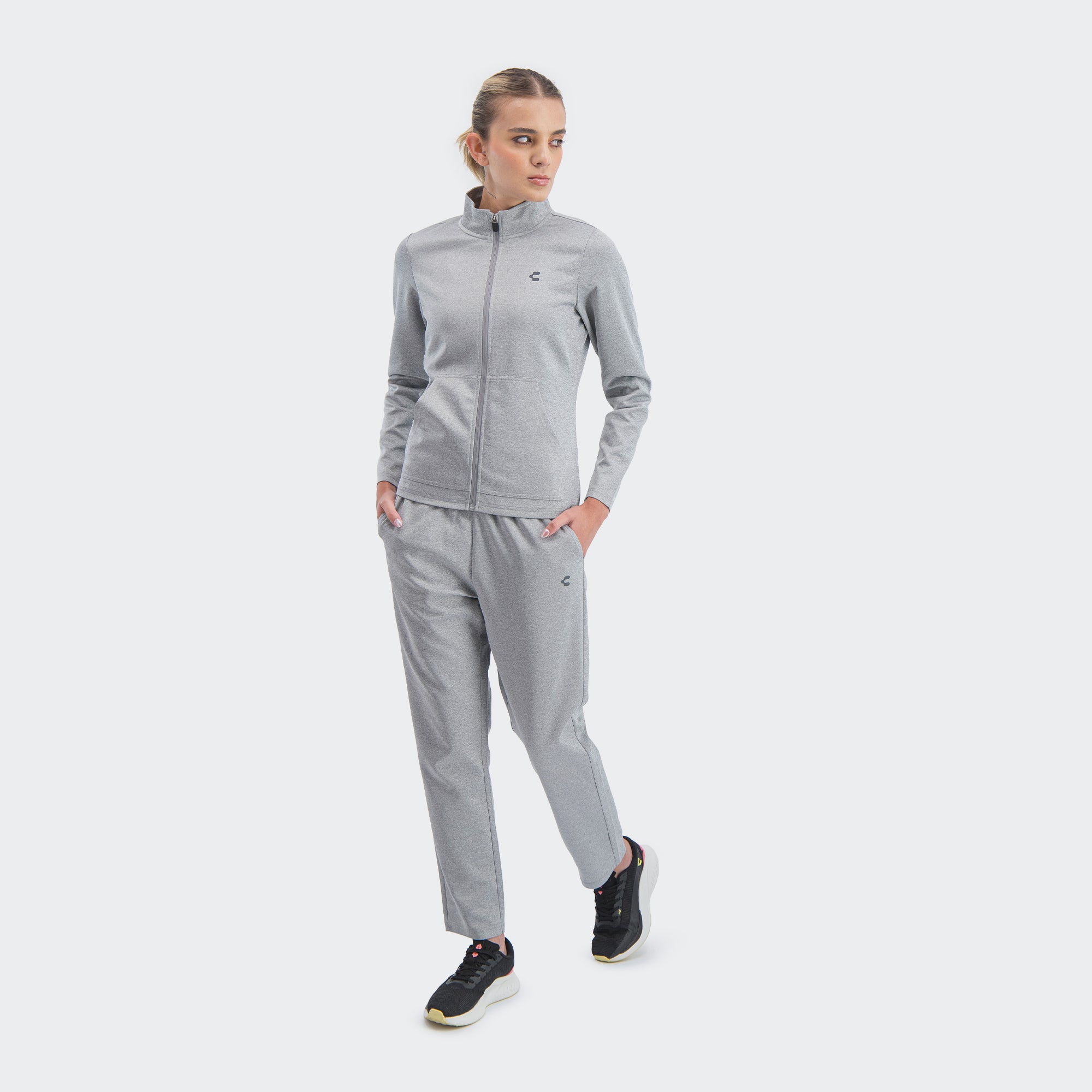 Gray Pants Set Training Lifestyle for Women Charly Essentials