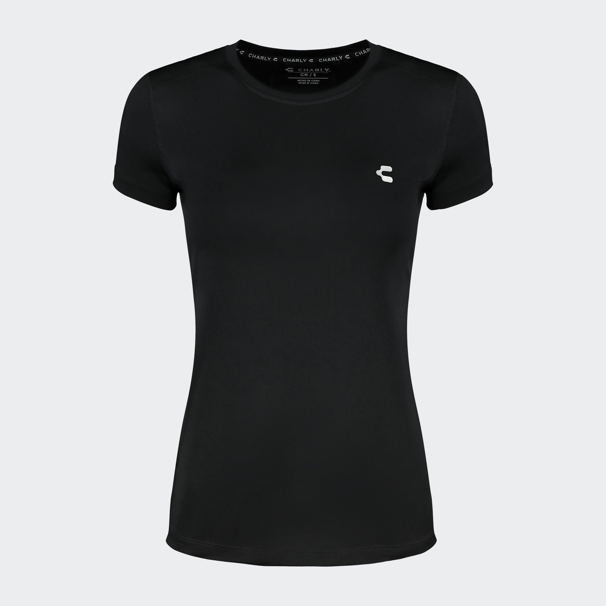 Black Training T-Shirt for Women Charly Sport