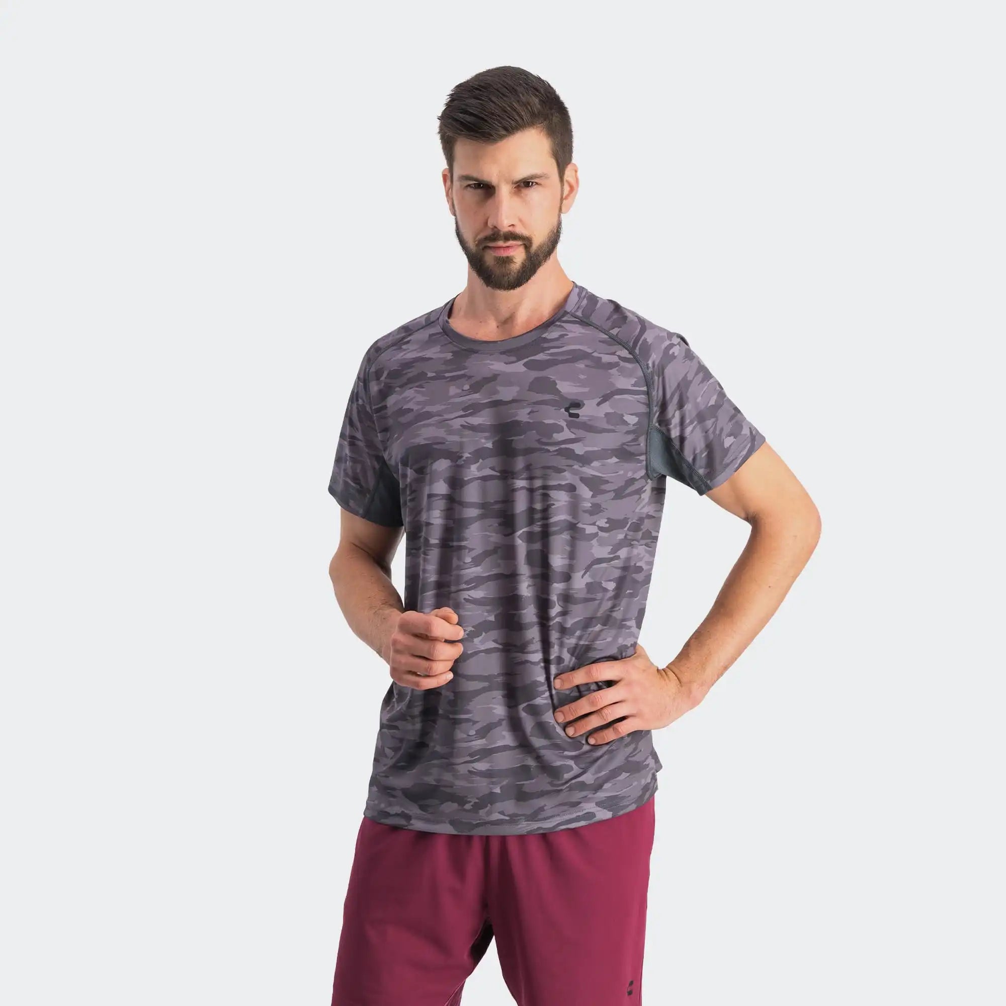 Gray Training T-Shirt for Men Charly Essentials Lifestyle