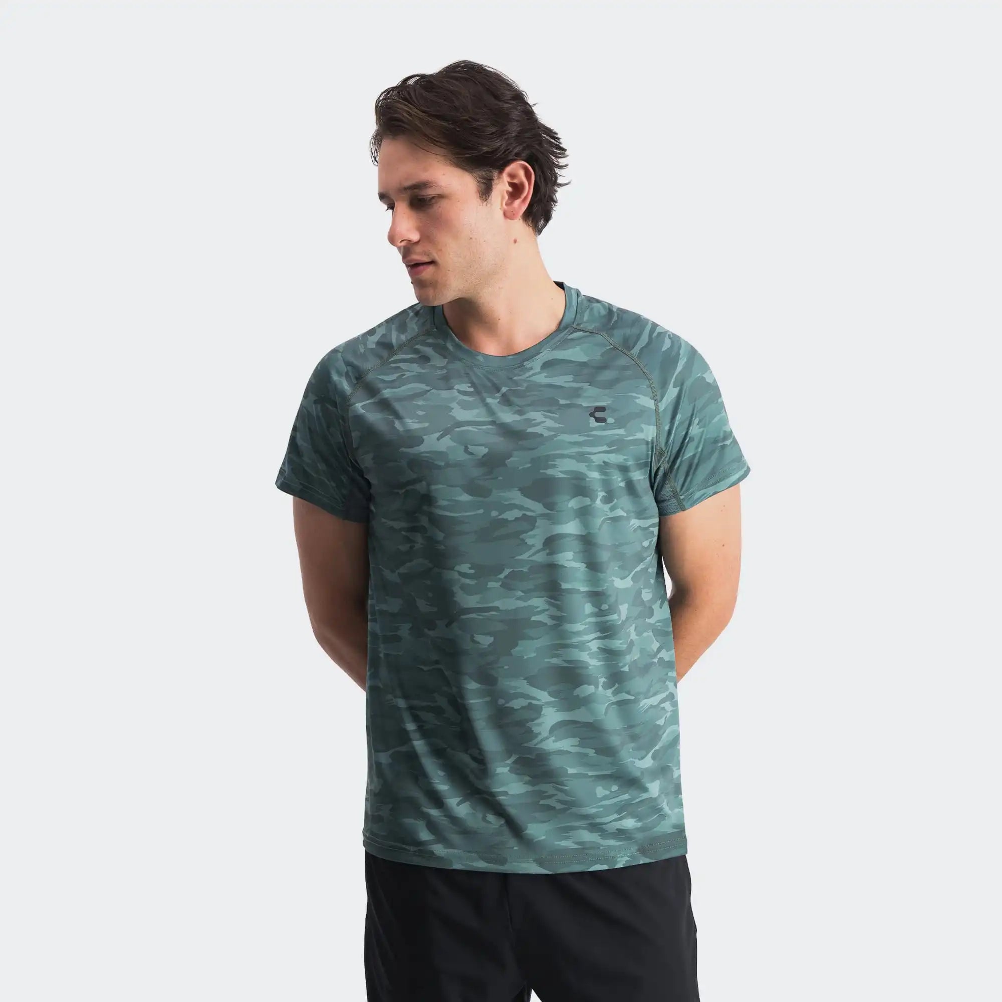 Green Training T-Shirt for Men Charly Essentials Lifestyle