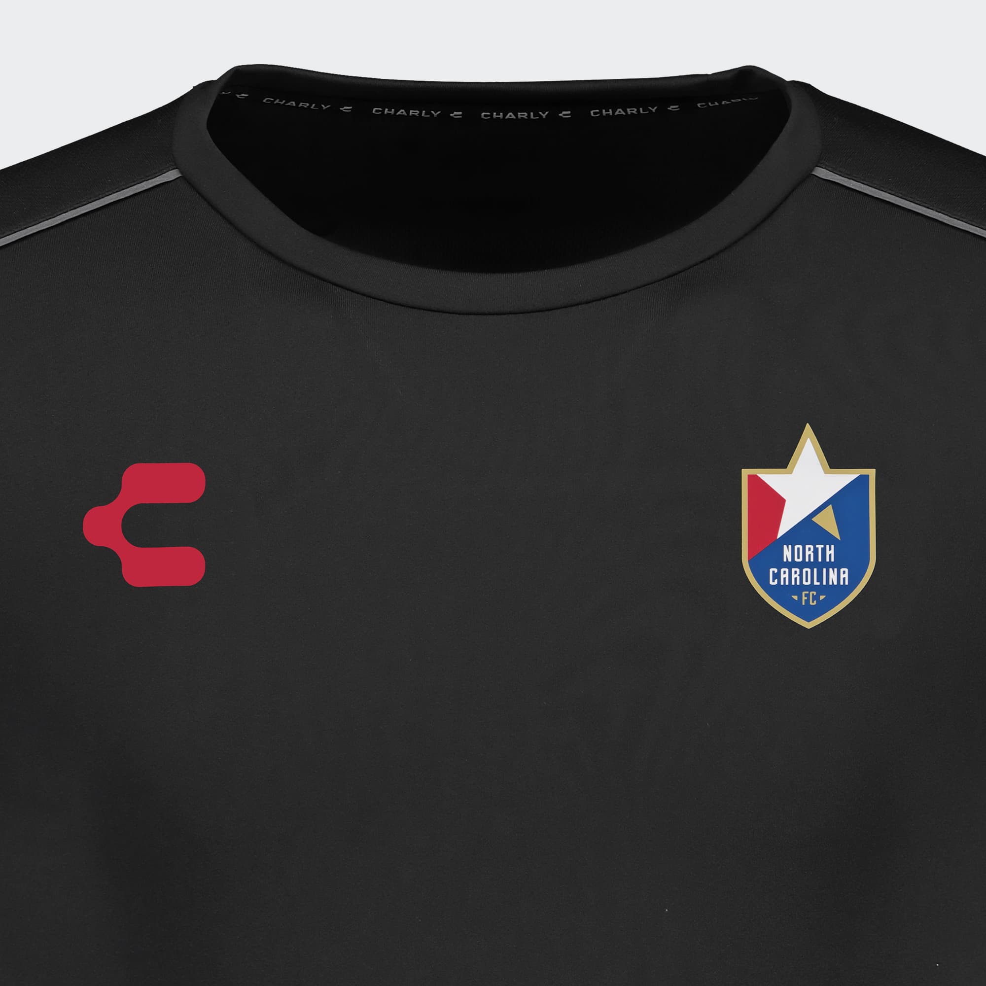 Black North Carolina FC T-Shirt for Men Charly Sport Soccer Gear