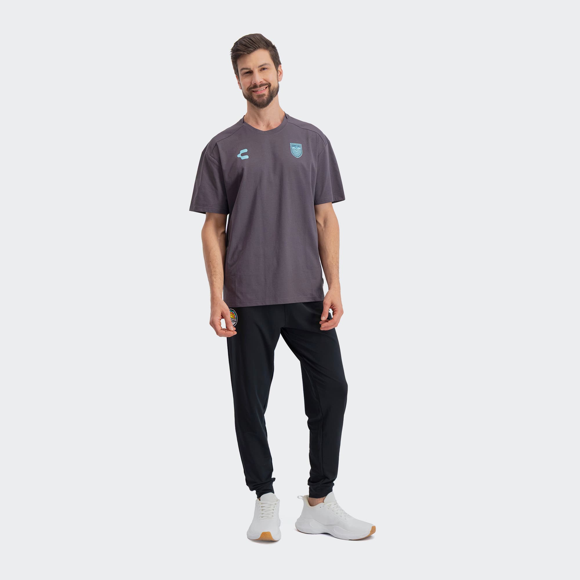 Gray Monterey Bay FC T-Shirt for Men Charly Sport Soccer Gear