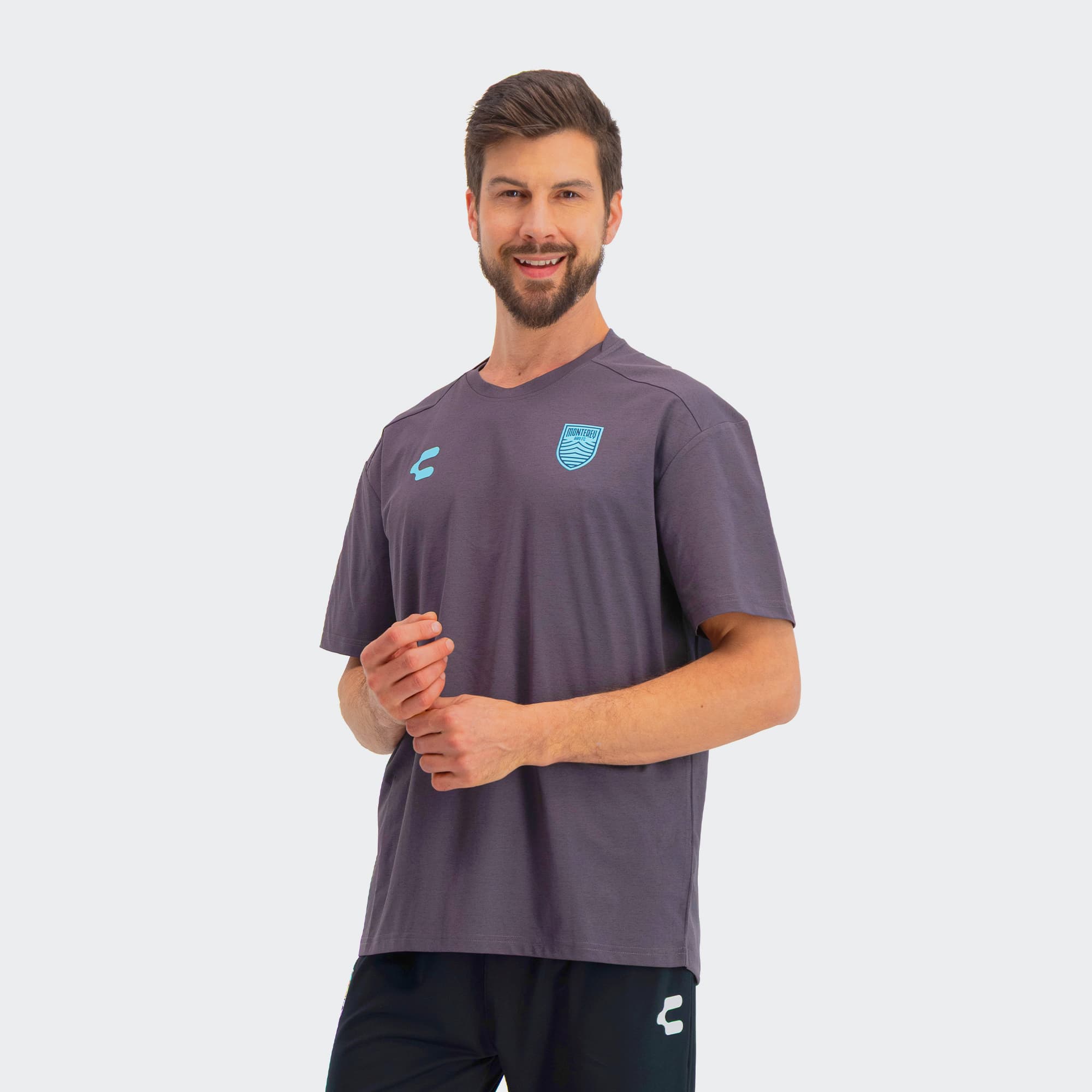 Gray Monterey Bay FC T-Shirt for Men Charly Sport Soccer Gear