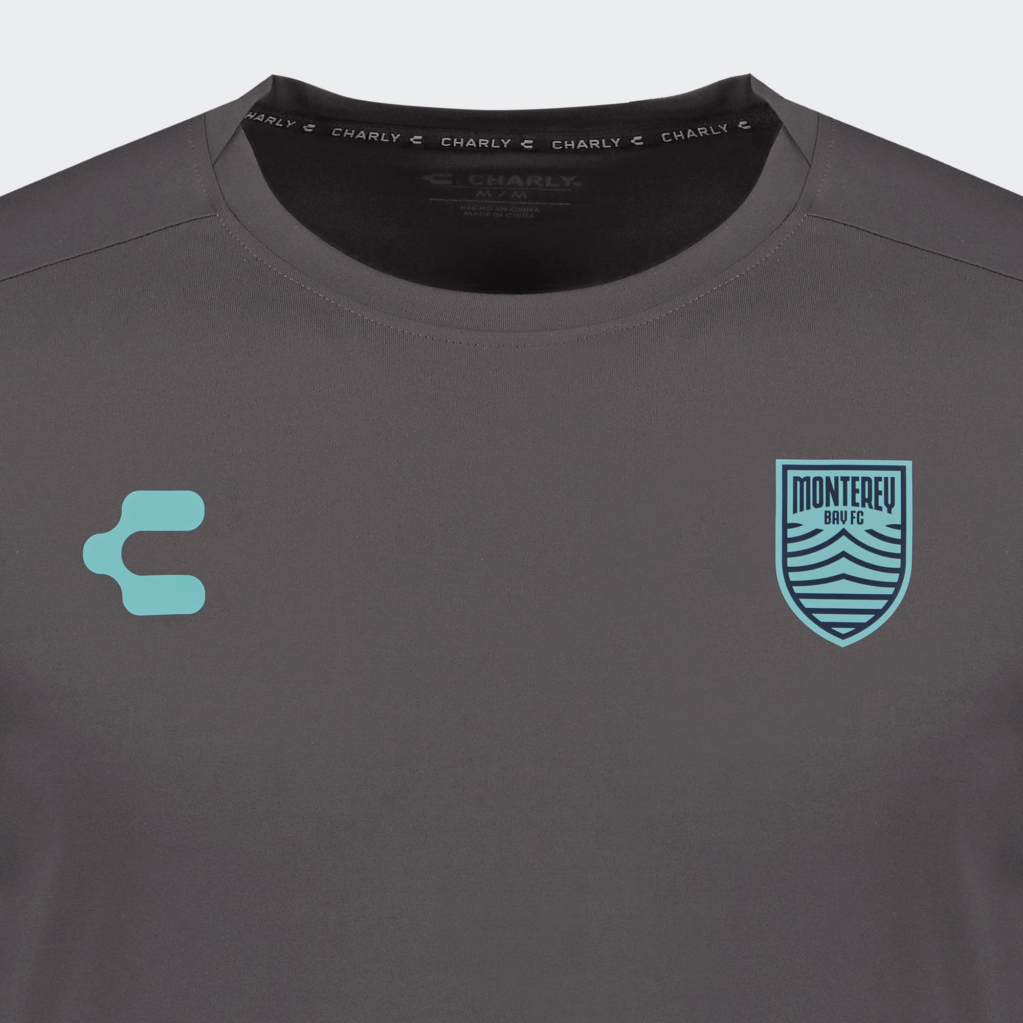 Gray Monterey Bay FC T-Shirt for Men Charly Sport Soccer Gear