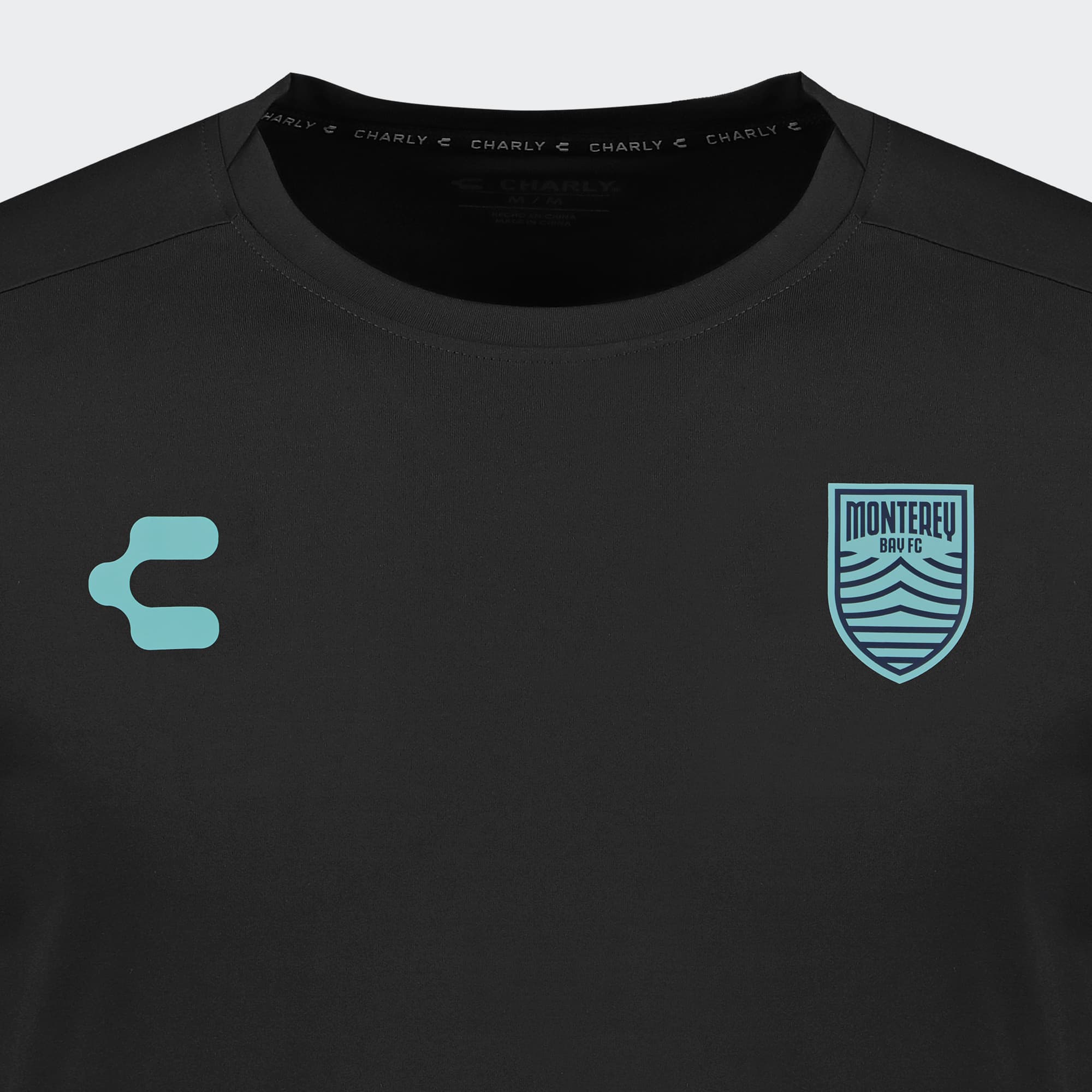 Black Monterey Bay FC T-Shirt for Men Charly Sport Soccer Gear