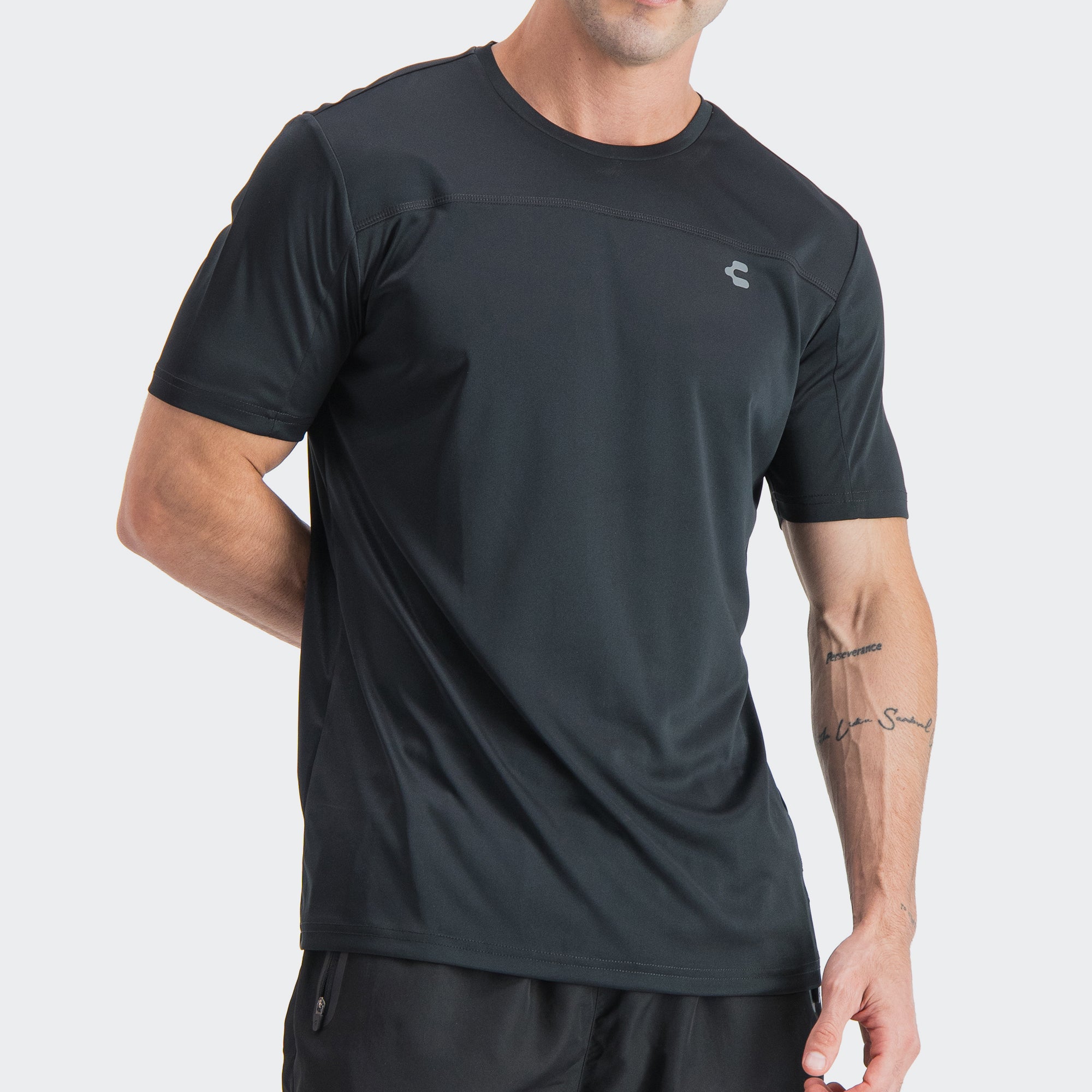 Black Training T-Shirt for Men Charly Essential