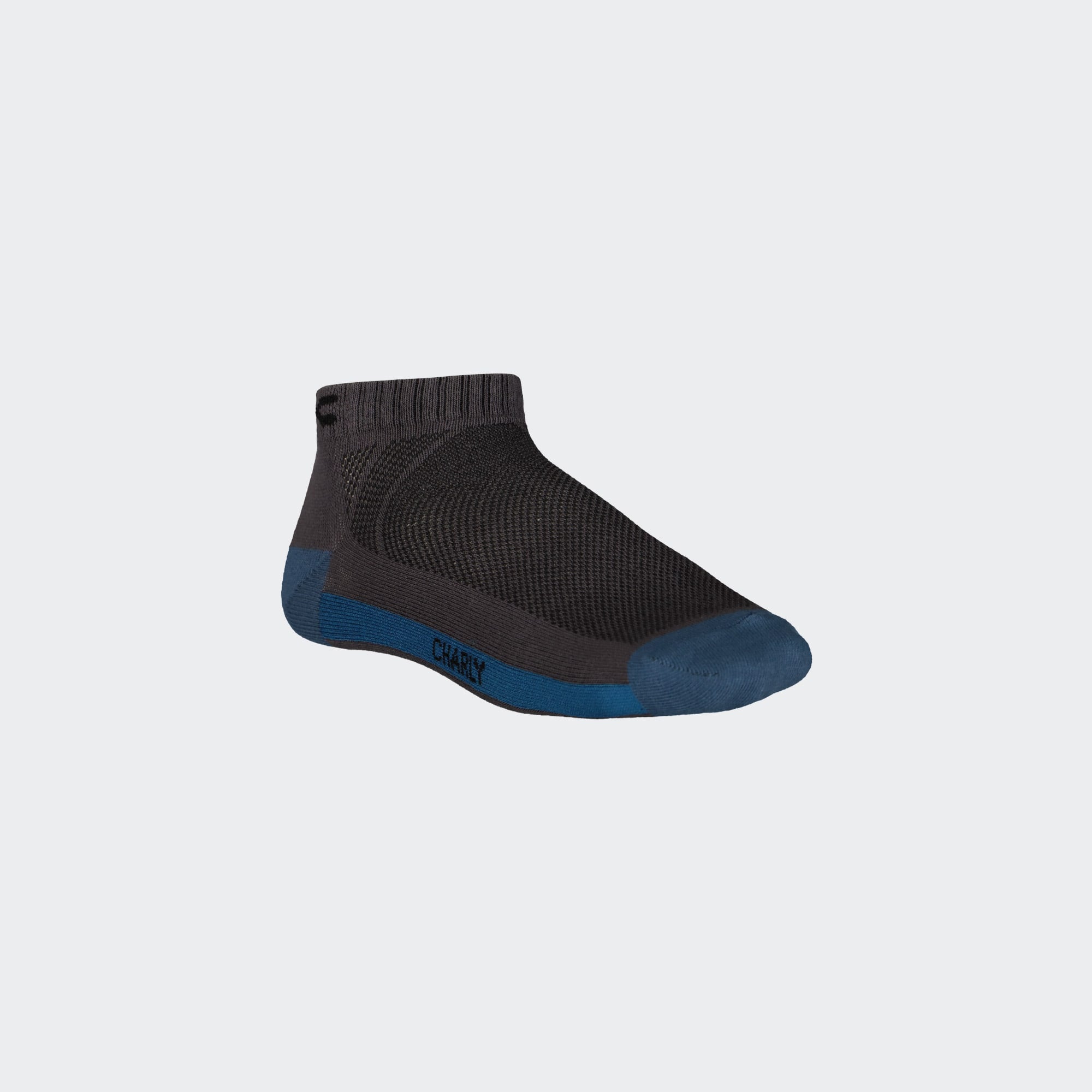 Gray Blue Lifestyle 3 Pack Low Cut Socks for Men Charly