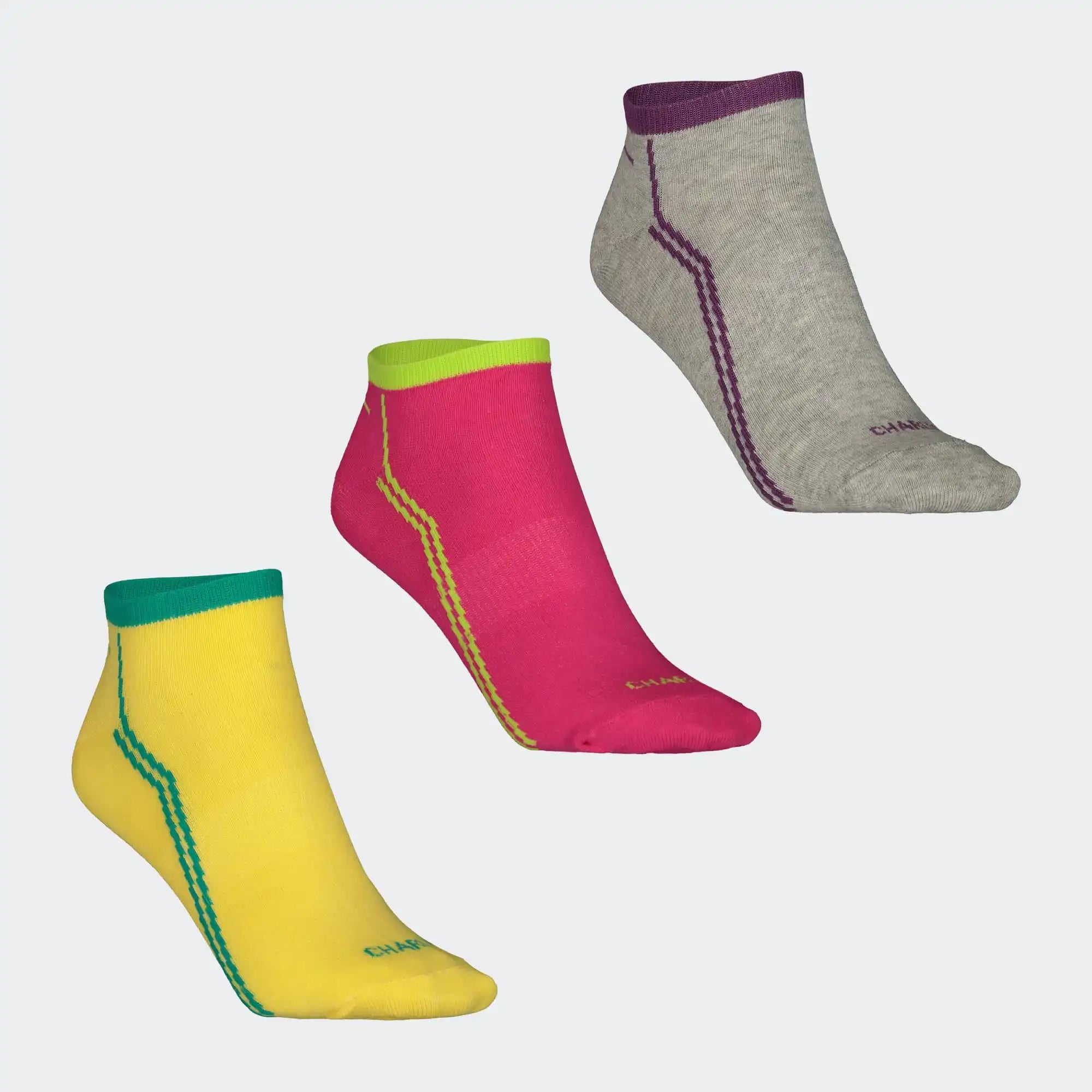 Multicolor Lifestyle 3 Pack Socks for Women Charly City