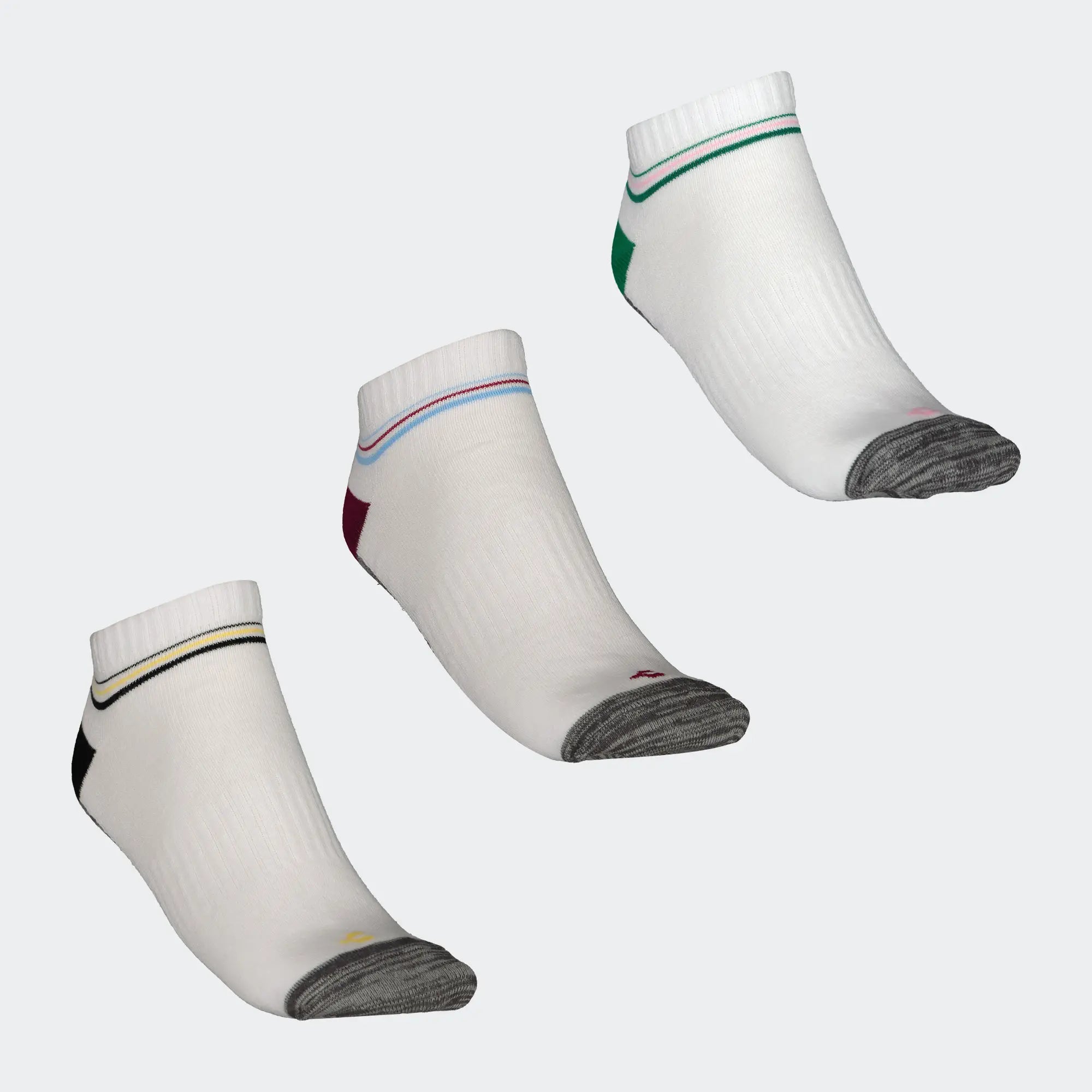 Multicolor Lifestyle 3 Pack Low Cut Socks for Women Charly