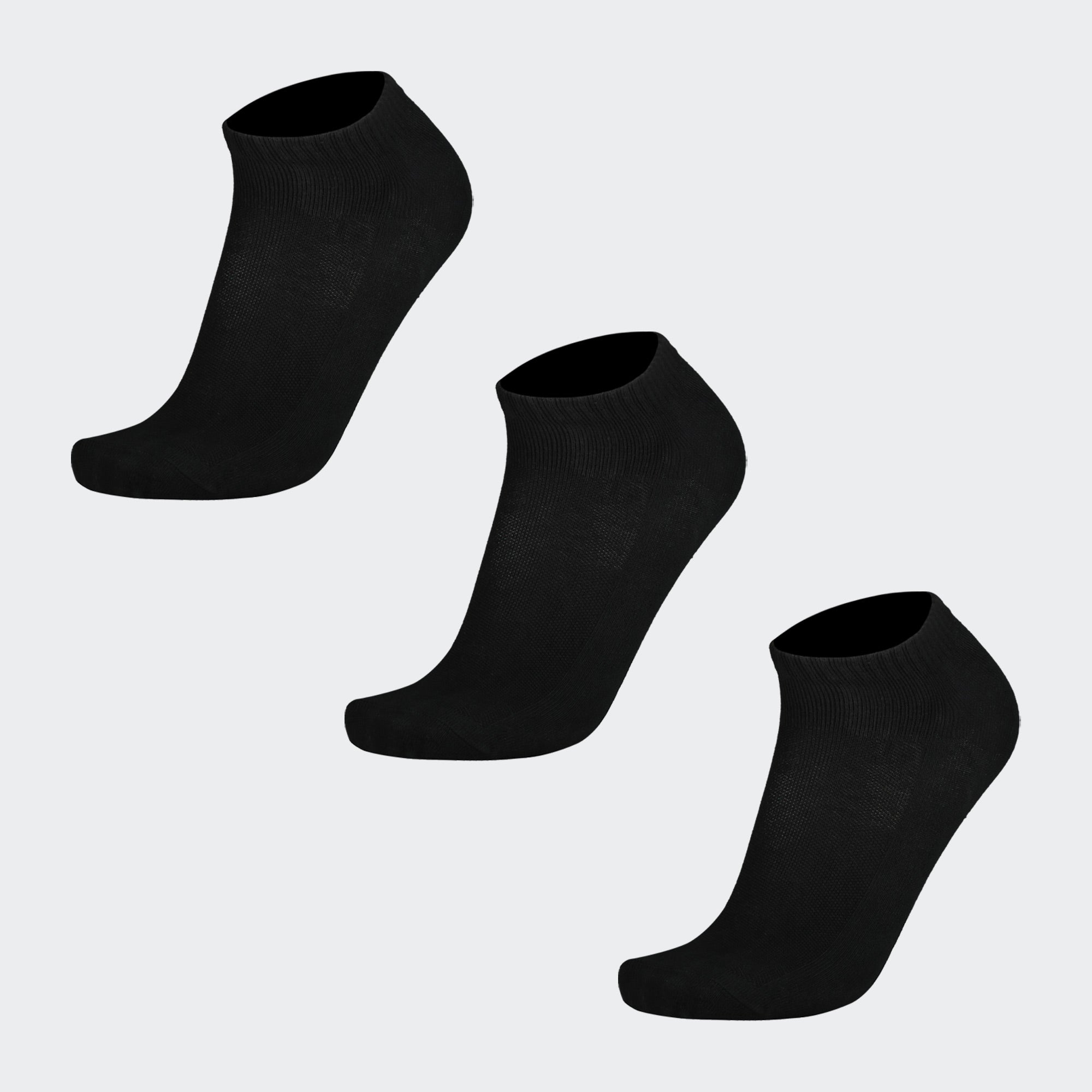 Black Training 6 Pack Low Cut Socks for Men Charly