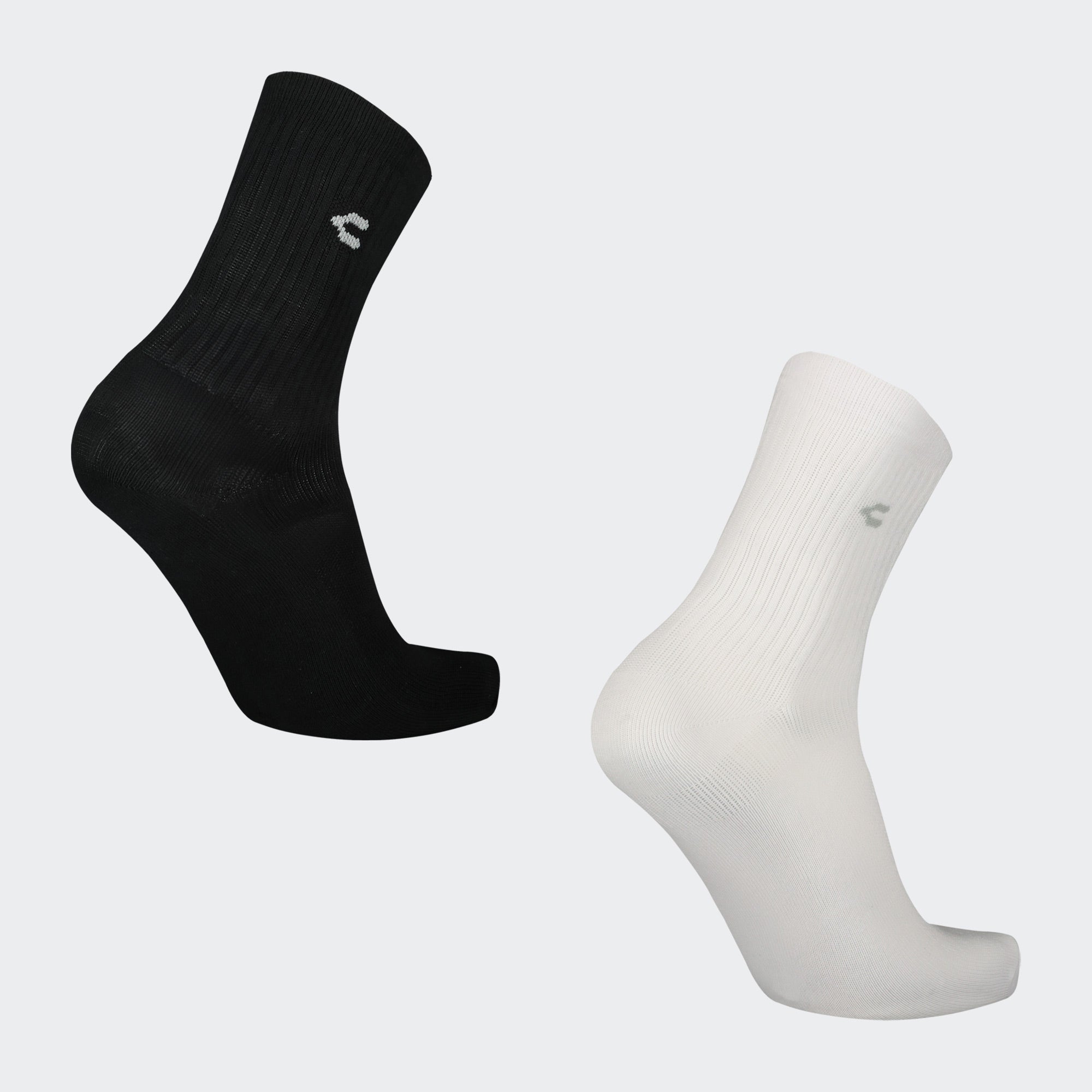 White Black Training 3 Pack Socks for Men Charly