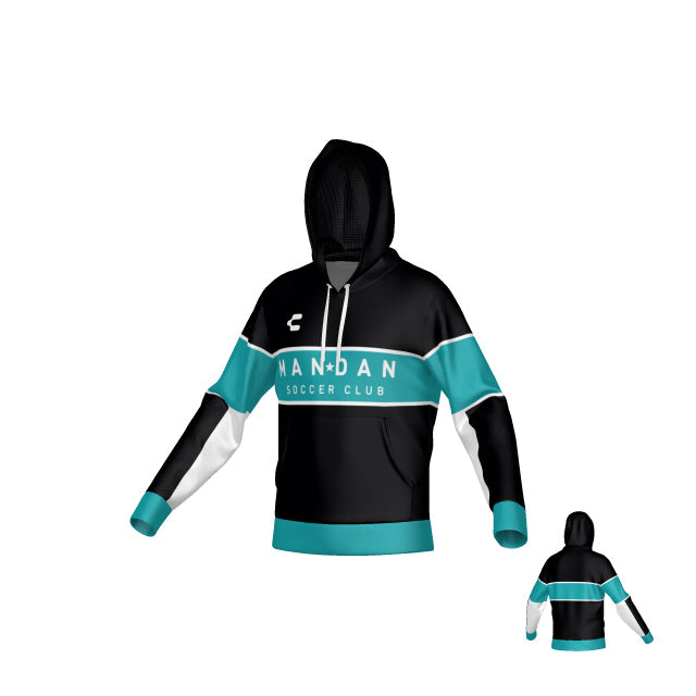 Mandan Black Turquoise Hoodie for Men