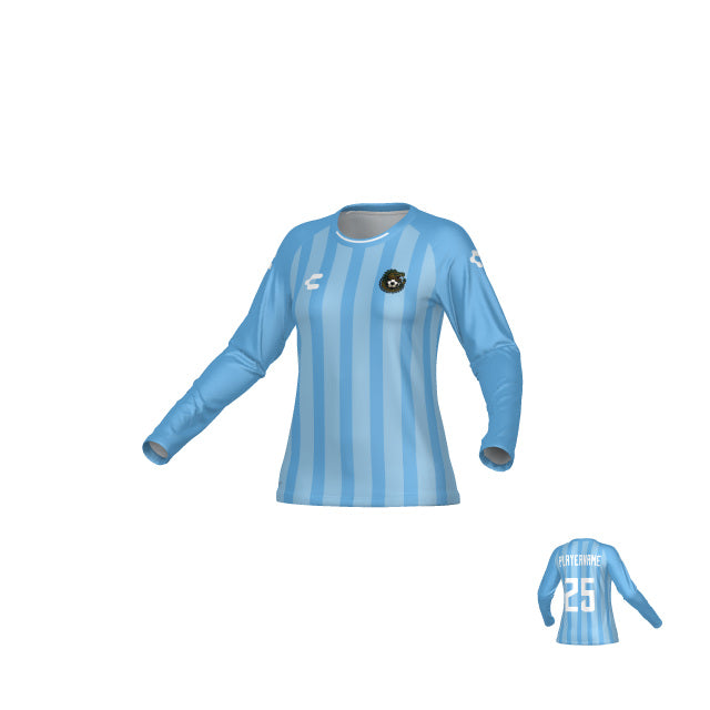 Dragon Dallas Blue Home Goalkeeper Long Sleeve Jersey for Women
