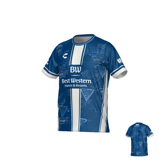 Blue White USL X Best Western Jersey for Men Charly
