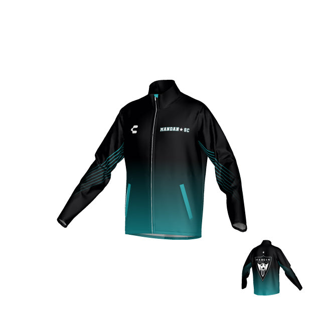 Mandan Black Turquoise Track Jacket for Men