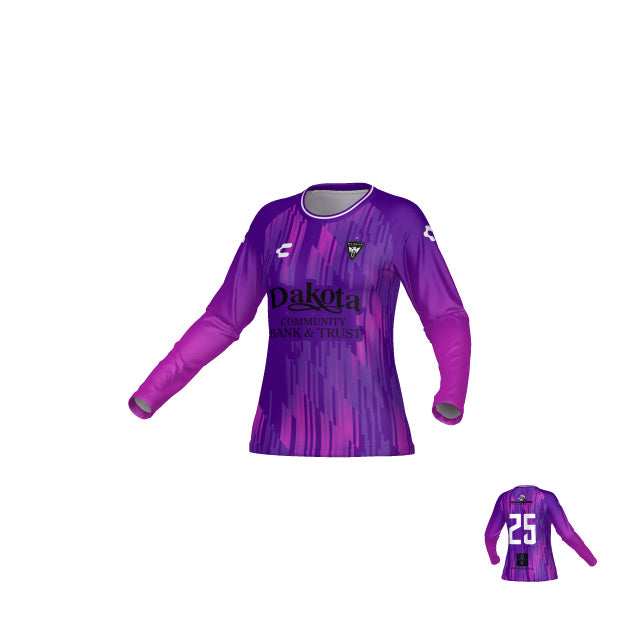 Mandan Purple Away Goalkeeper Long Sleeve Jersey for Women