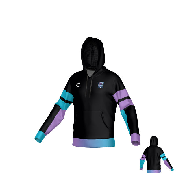 828 Black Multicolor Equipment Hoodie for Men