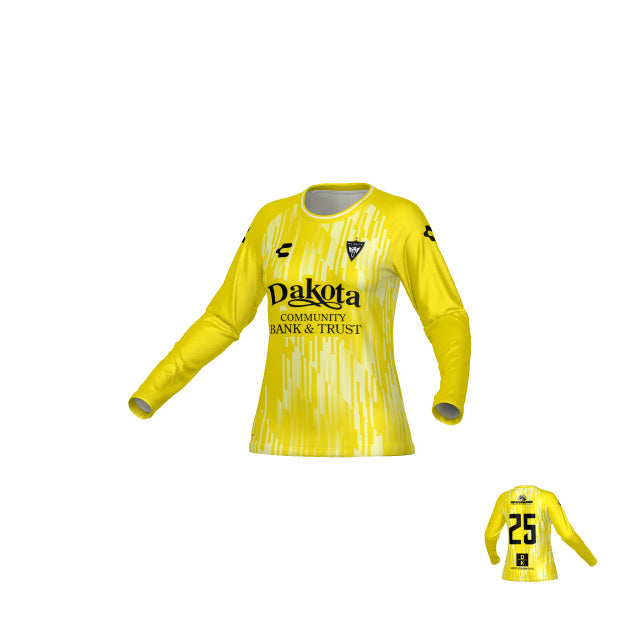 Mandan Yellow Home Goalkeeper Long Sleeve Jersey for Women