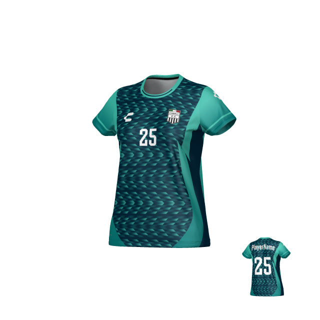 Navy Turquoise Charly FC Jersey for Women