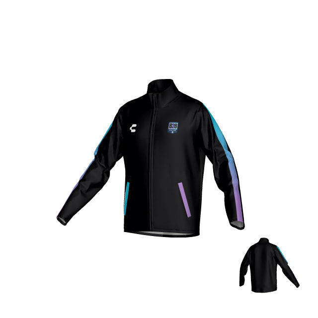 828 Black Multicolor Equipment Track Jacket for Men